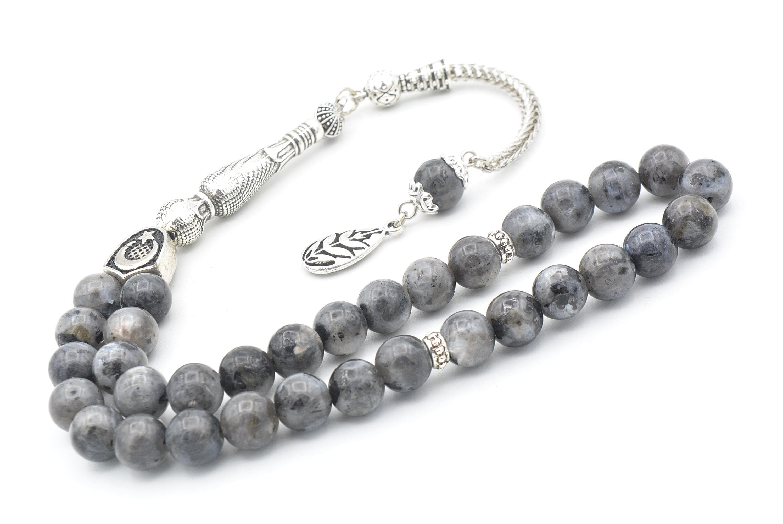 Spectrolite 33 Prayer Beads, Spectrolite 33 Beads Tasbih, Spectrolite Islamic Misbaha, Spectrolite Prayer Beads, Spectrolite Tasbeeh - image 5