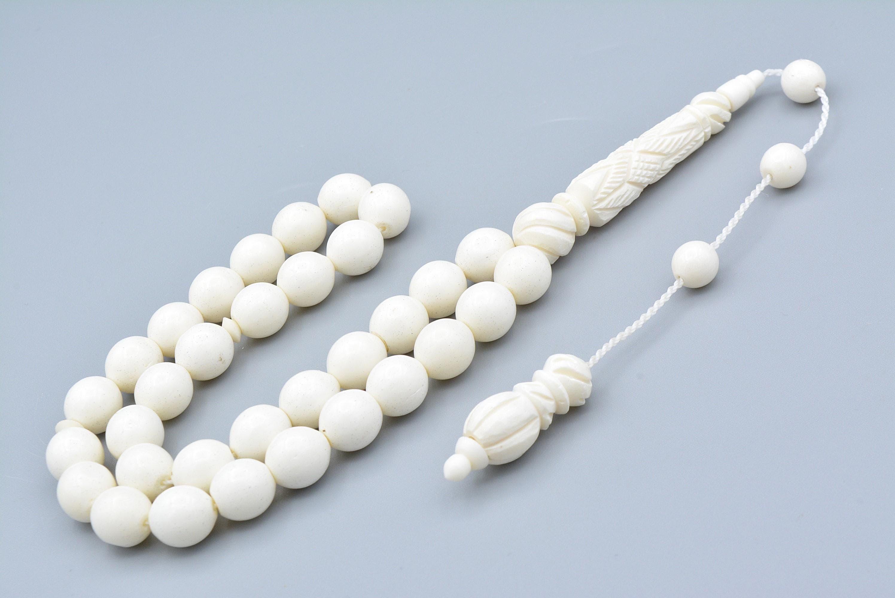 Natural Camel Bone 33 Beads Islamic Prayer Beads, Tasbih, Misbaha, Tasbeeh, Rosary, Camel Tasbih, Muslim, Gift,Tesbih, Camel Bone, 10 Mm - image 5
