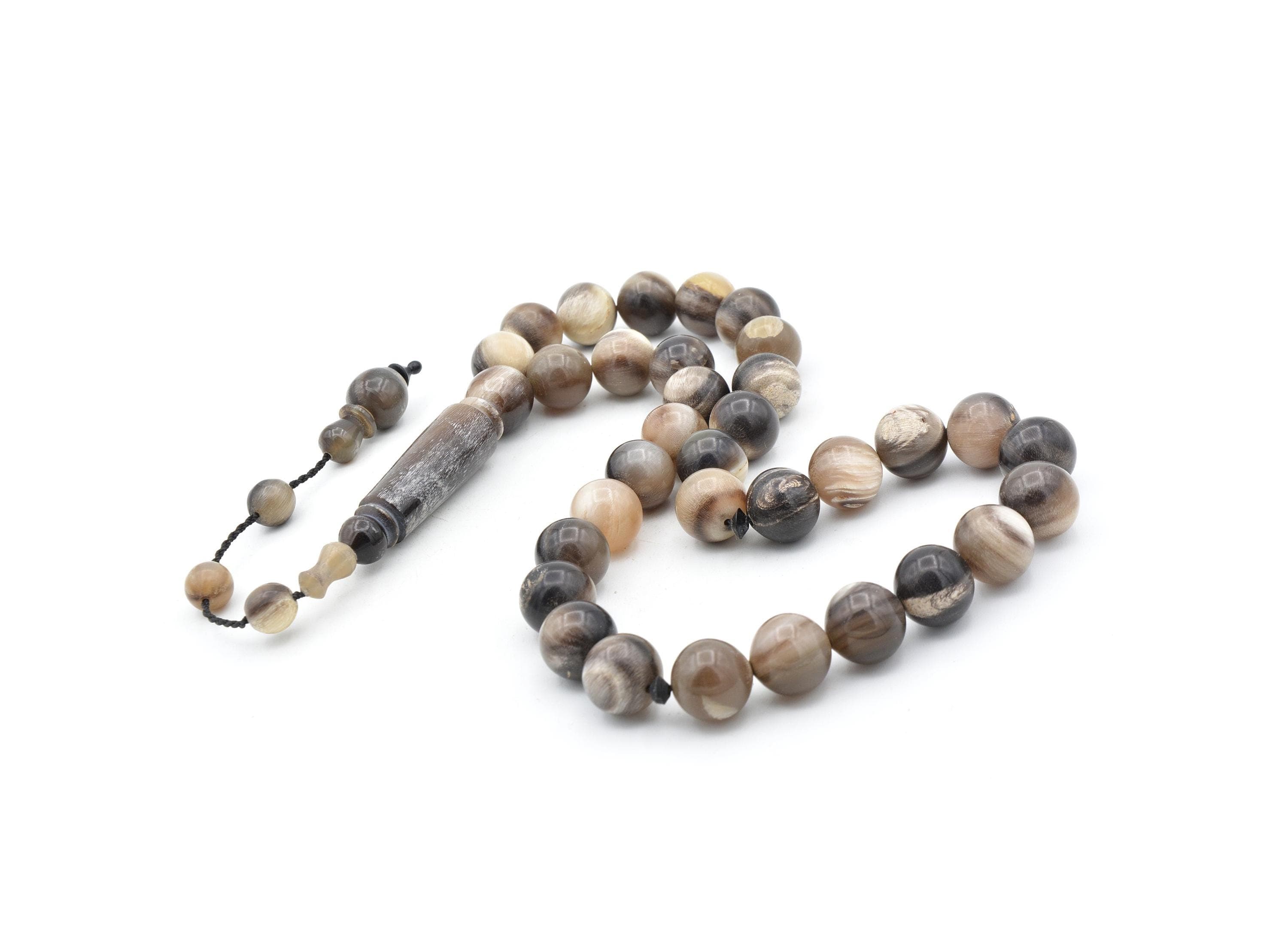 Big Size Buffalo Horn 33 Prayer Beads, Big Size Buffalo Horn 33 Beads Tasbih, Medium Size and Small Size