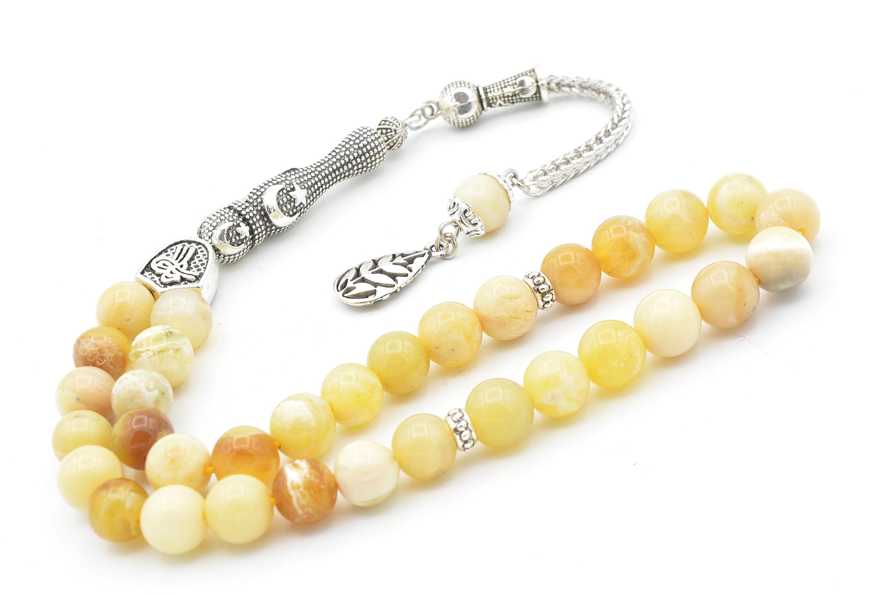 Yellow Opal 33 Prayer Beads, Yellow Opal 33 Beads Tasbih, Opal Prayer Beads, Opal Tasbeeh, Opal Stone Tasbih, Opal Rosary, Yellow Opal Stone - image 5