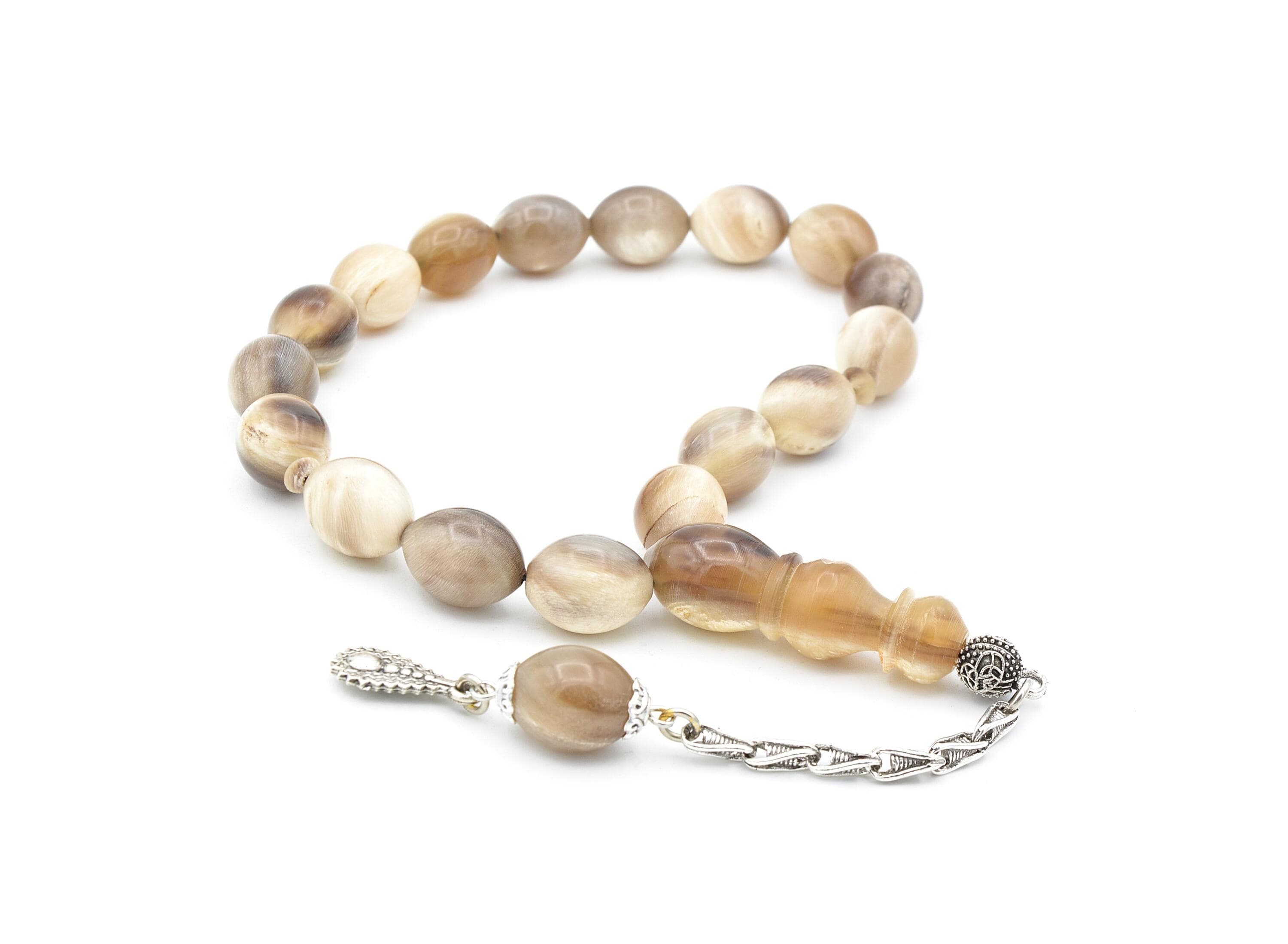 Buffalo Horn 17 Prayer Beads, Buffalo Horn 17 Beads Tasbih, Tasbih, Tasbeeh, Muslim Tasbih, Tesbih, Buffalo Horn, Buffalo Horn Prayer Beads