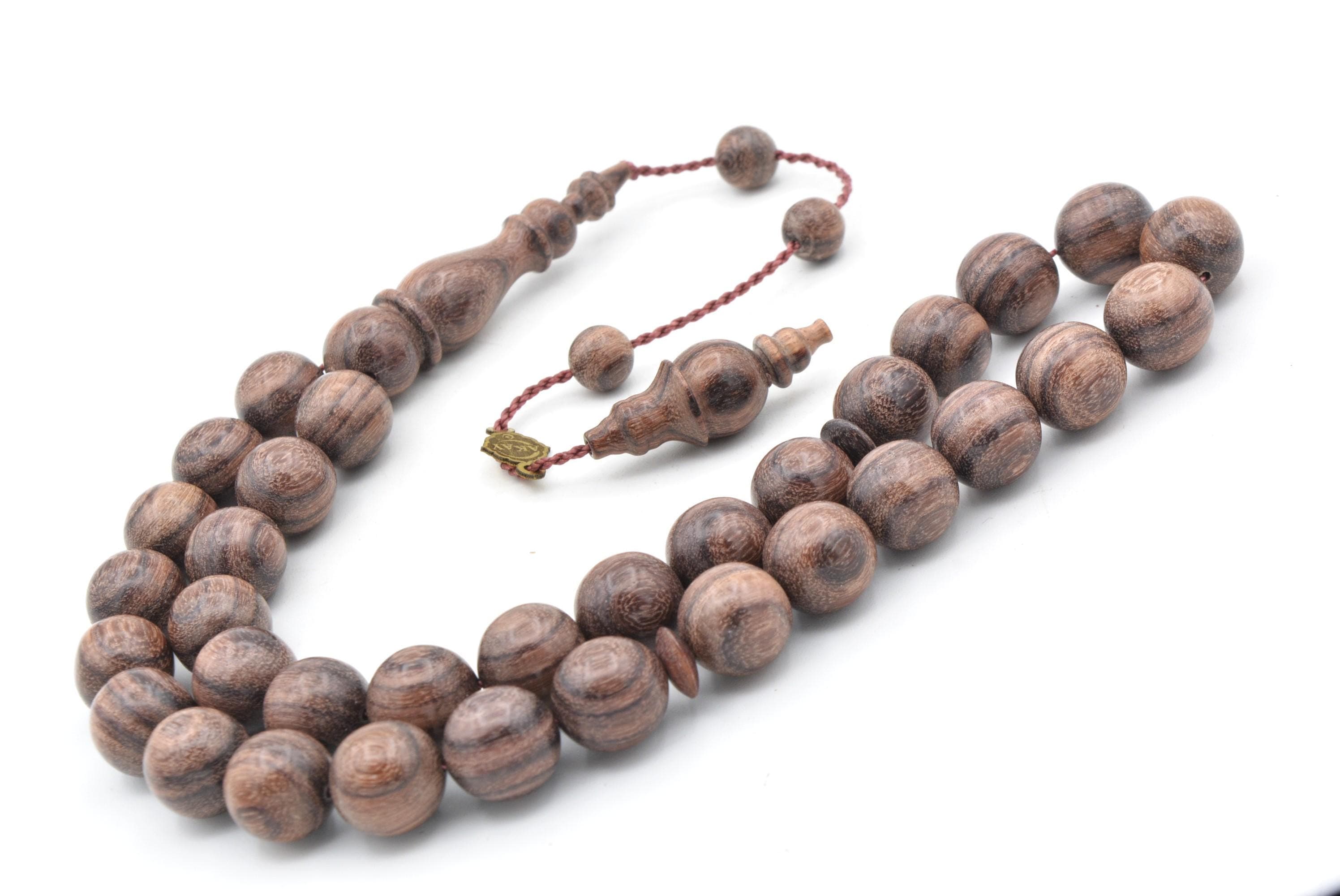 Natural Snake Tree Prayer Beads, Snake Tree 33 Beads, King Tree 33 Beads, King Tree Prayer Beads, Ebony Rosary, Ebony Tasbih, Ebony 33 Beads - image 4