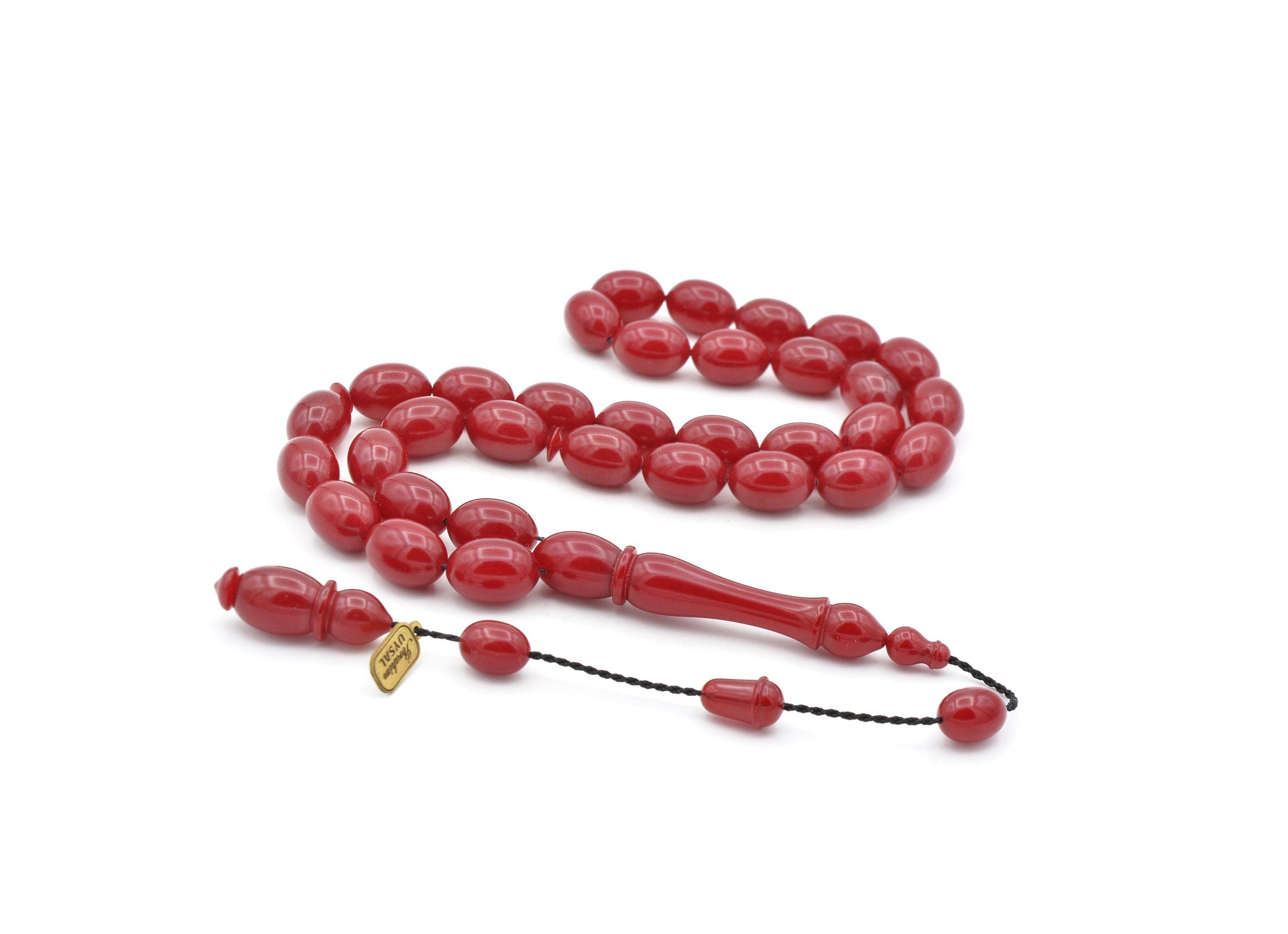 Master Uysal Bakelite Amber Rosary 33 Beads, Bakelite Amber Tasbih, Misbaha, Rosary, Tasbeeh, Tesbih, Muslim, Prayer Beads, 33 Beads Tasbih