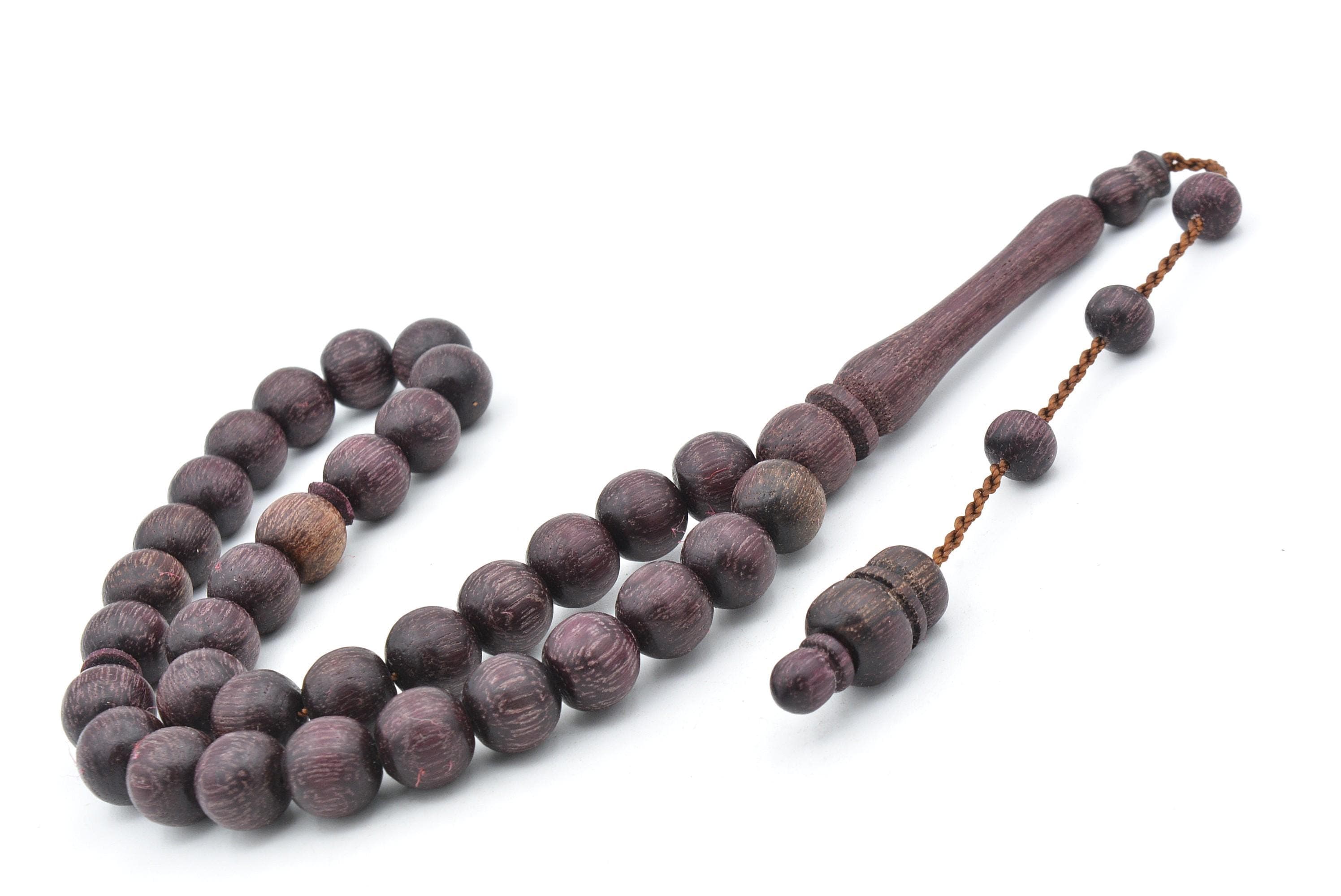 Rustem Master's Purple Rose Tree 33 Beads Tasbih, Plane Tree 33 Beads Tasbih, Misbaha, Purple Rose Tree Rosary, Tasbeeh, Plane Tree Rosary - image 4