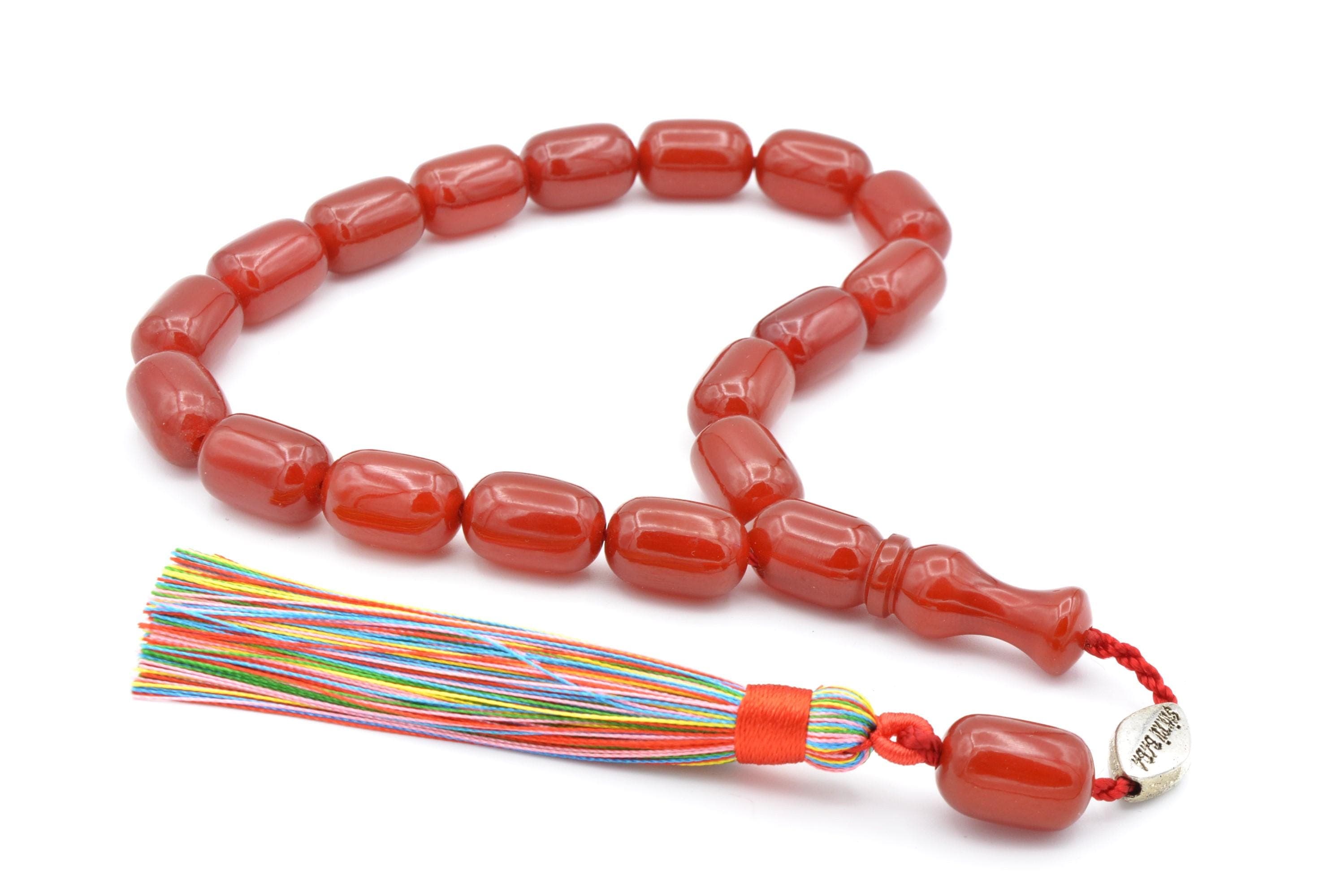 Master Ahmed Emin Bakelite Amber Mascot Rosary 17 Beads, Tesbih, Misbaha, Rosary, Tasbeeh, Tasbih, Muslim, Prayer Beads, Handmade Tasbih 101 - image 3