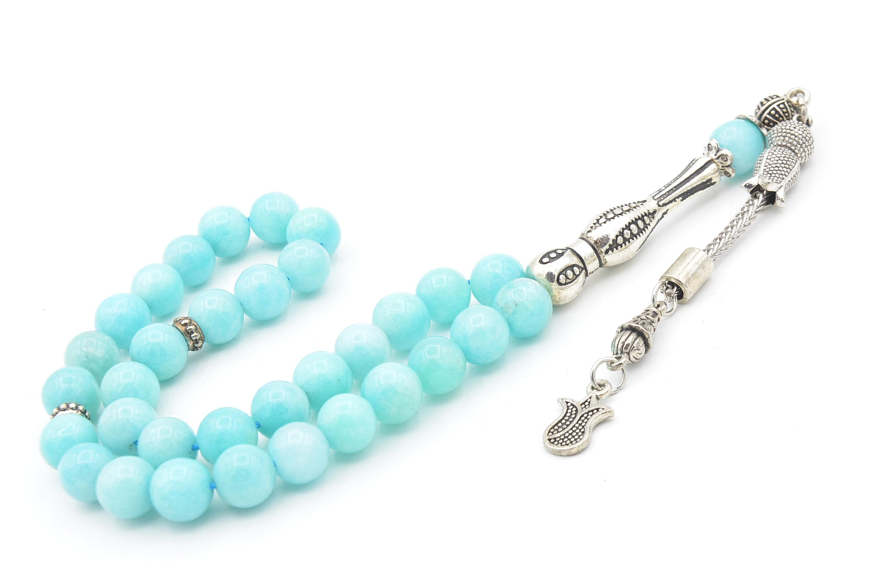 Amazonite 33 Prayer Beads, Amazonite 33 Beads Tasbih, Amazonite Prayer Beads, Amazonite Tasbeeh, Amazonite Stone Tasbih, Amazonite Rosary - image 4