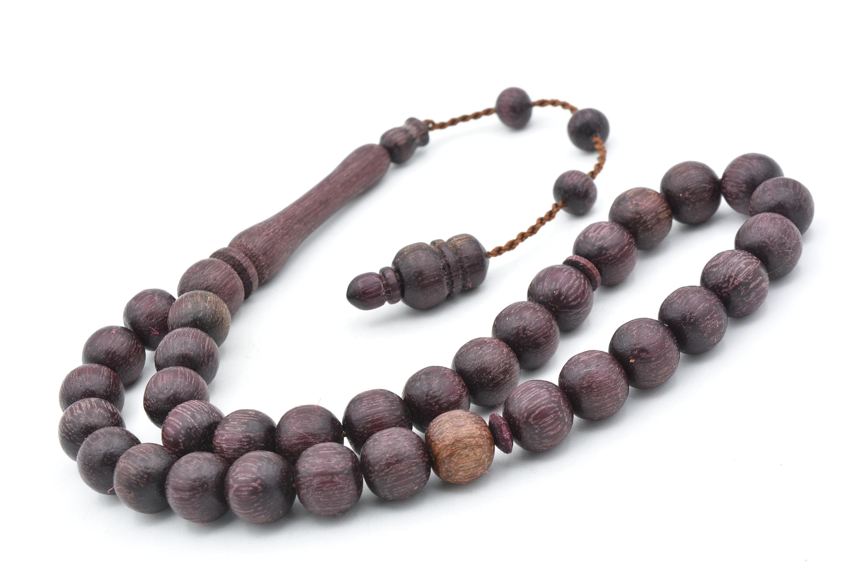 Rustem Master's Purple Rose Tree 33 Beads Tasbih, Plane Tree 33 Beads Tasbih, Misbaha, Purple Rose Tree Rosary, Tasbeeh, Plane Tree Rosary - image 5