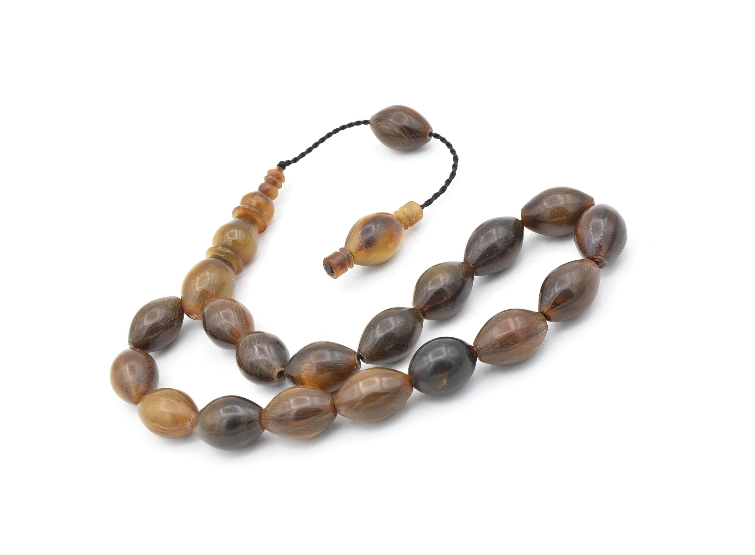 Natural Gazelle Horn 17 Beads Tasbih, Prayer Beads Tasbih Tasbeeh, Muslim Tasbih, Worry Beads, Misbaha, Tesbih, Ceylan Boynuzu, Gazelle Horn