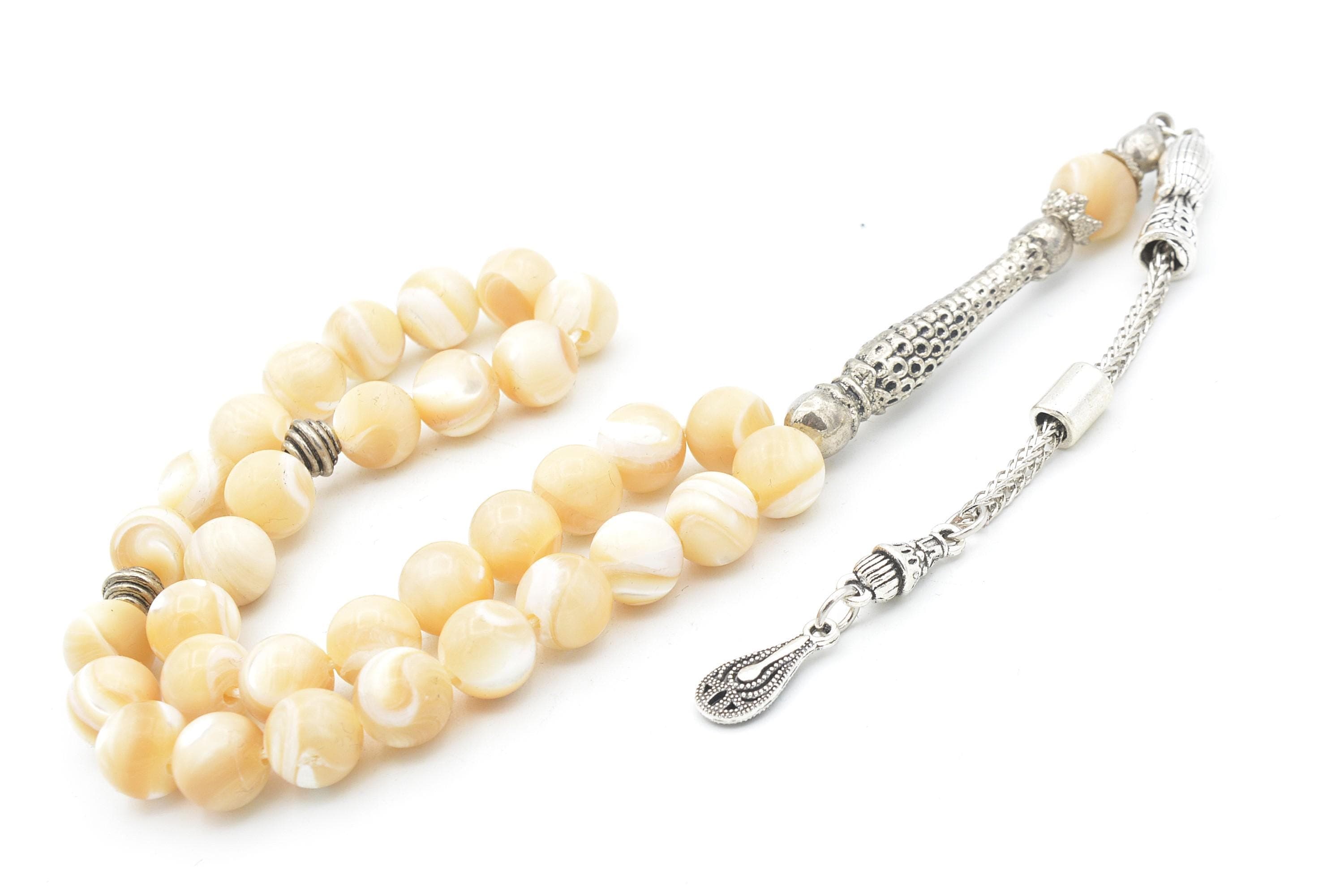 Nacre 33 Prayer Beads, Nacre 33 Beads Tasbih, Nacre Prayer Beads, Nacre Tasbeeh, Nacre Tasbih, Nacre Rosary, Mother of Pearl, Sedef Tesbih - image 4
