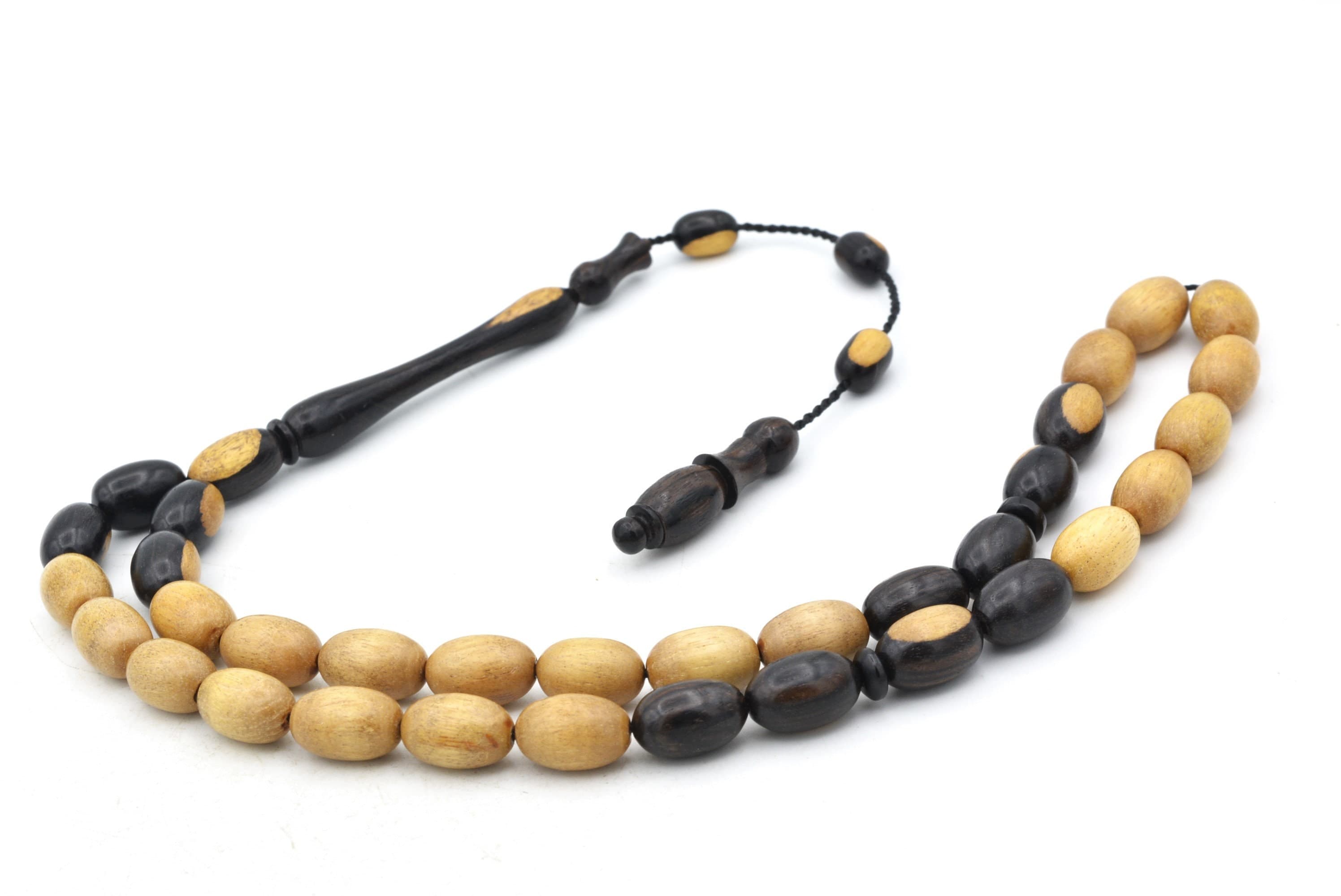 Natural Ebony Wood 33 Beads Islamic Prayer Beads, Ebony Tasbih, Misbaha, Ebony Tasbeeh, Ebony Rosary, Tesbih, Muslim, Sibha, Rosary, Tasbih - image 4