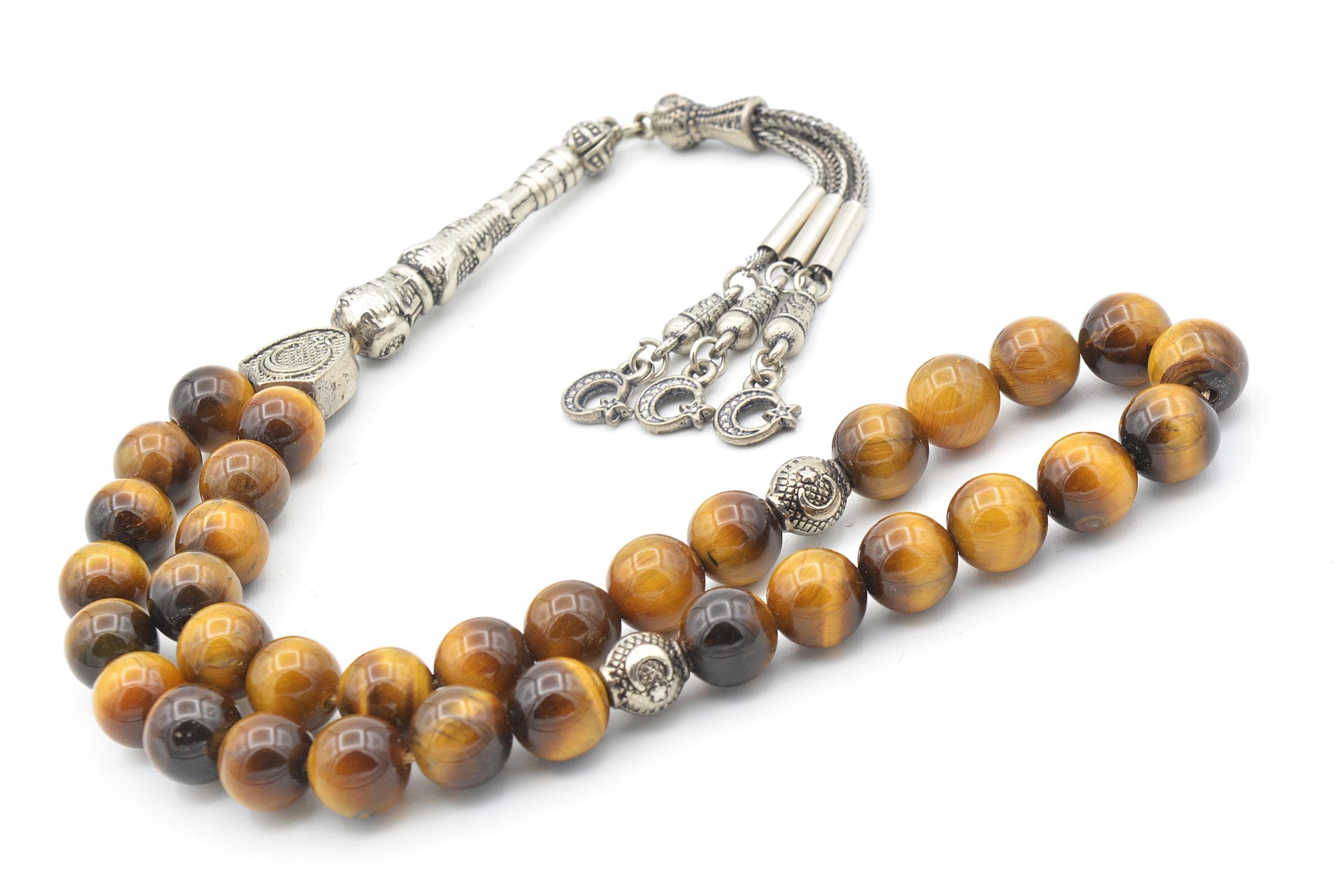 Tiger Eye 33 Prayer Beads, Tiger Eye 33 Beads Tasbih, Tiger Eye Prayer Beads, Tiger Eye Tasbeeh, Tiger Eye Stone Tasbih, Tiger Eye Rosary - image 5