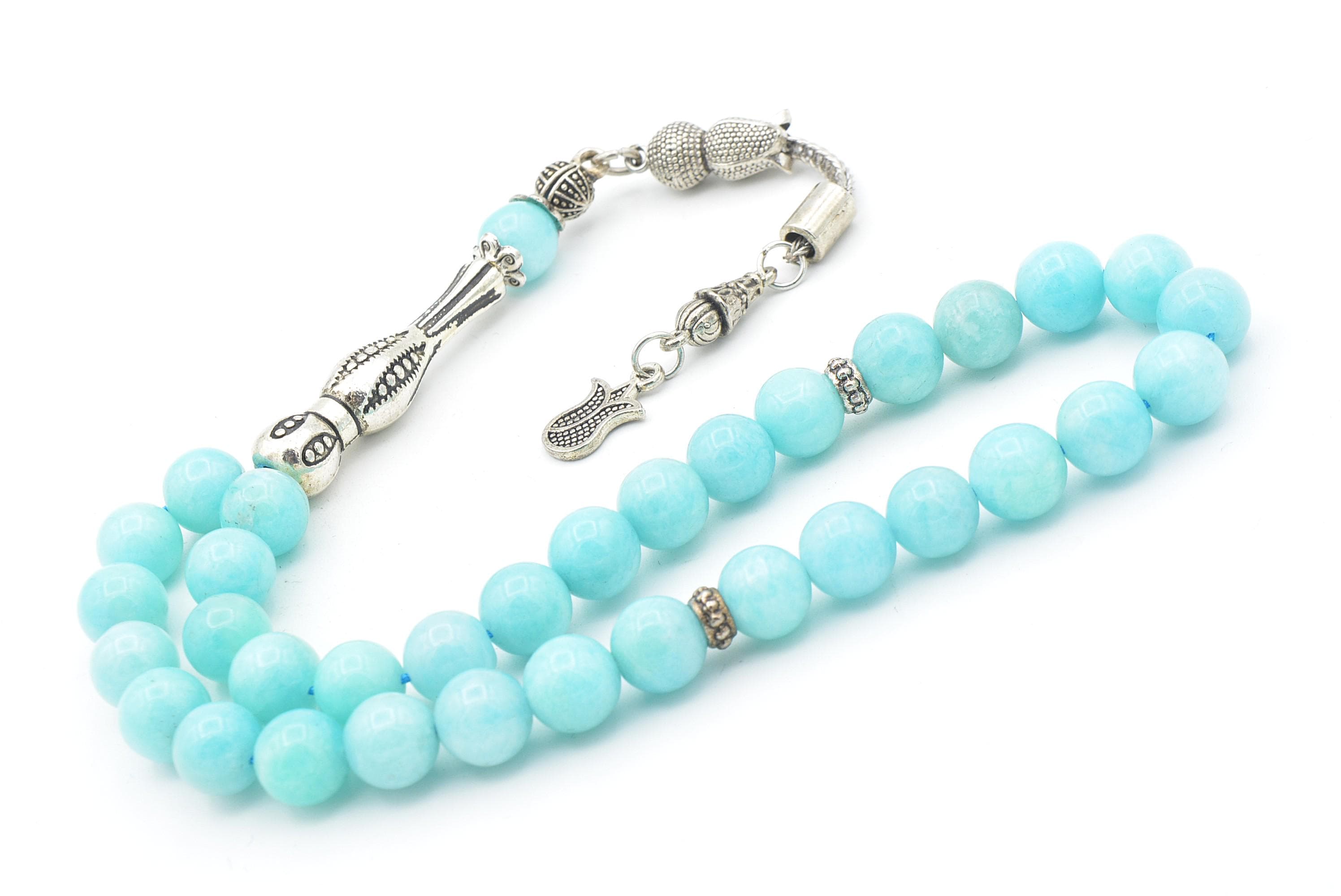 Amazonite 33 Prayer Beads, Amazonite 33 Beads Tasbih, Amazonite Prayer Beads, Amazonite Tasbeeh, Amazonite Stone Tasbih, Amazonite Rosary - image 5