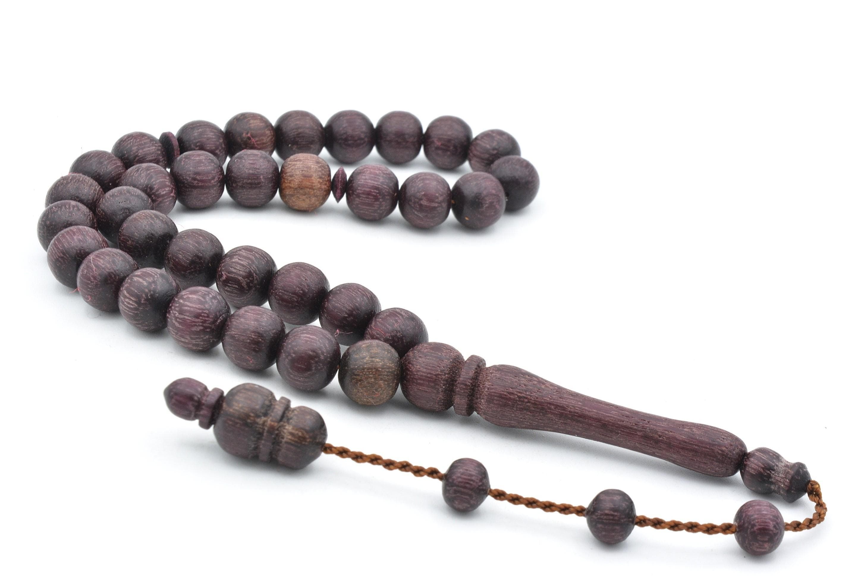Rustem Master's Purple Rose Tree 33 Beads Tasbih, Plane Tree 33 Beads Tasbih, Misbaha, Purple Rose Tree Rosary, Tasbeeh, Plane Tree Rosary - image 3