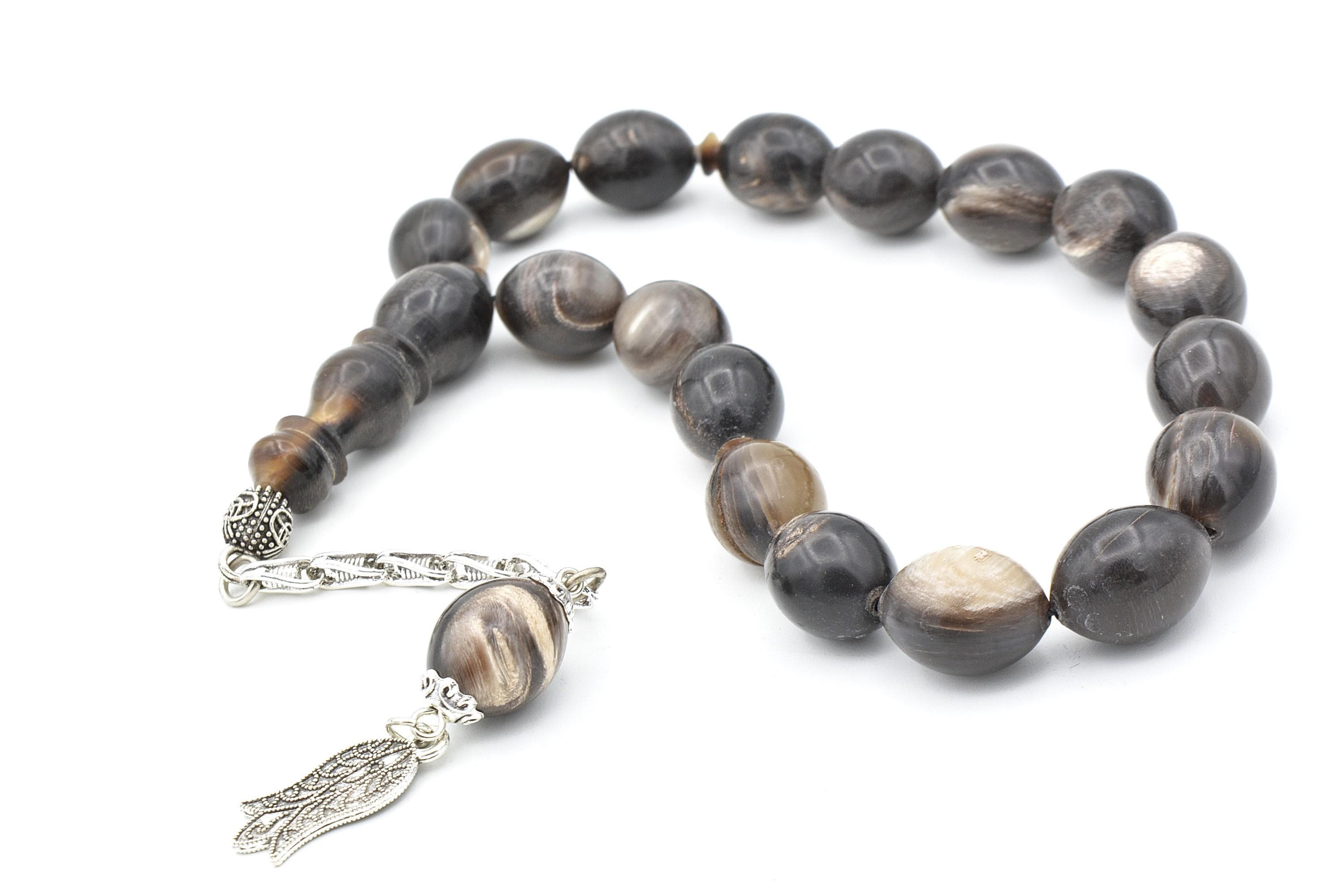 Dark Buffalo Horn 17 Beads Tasbih Prayer Beads - image 5
