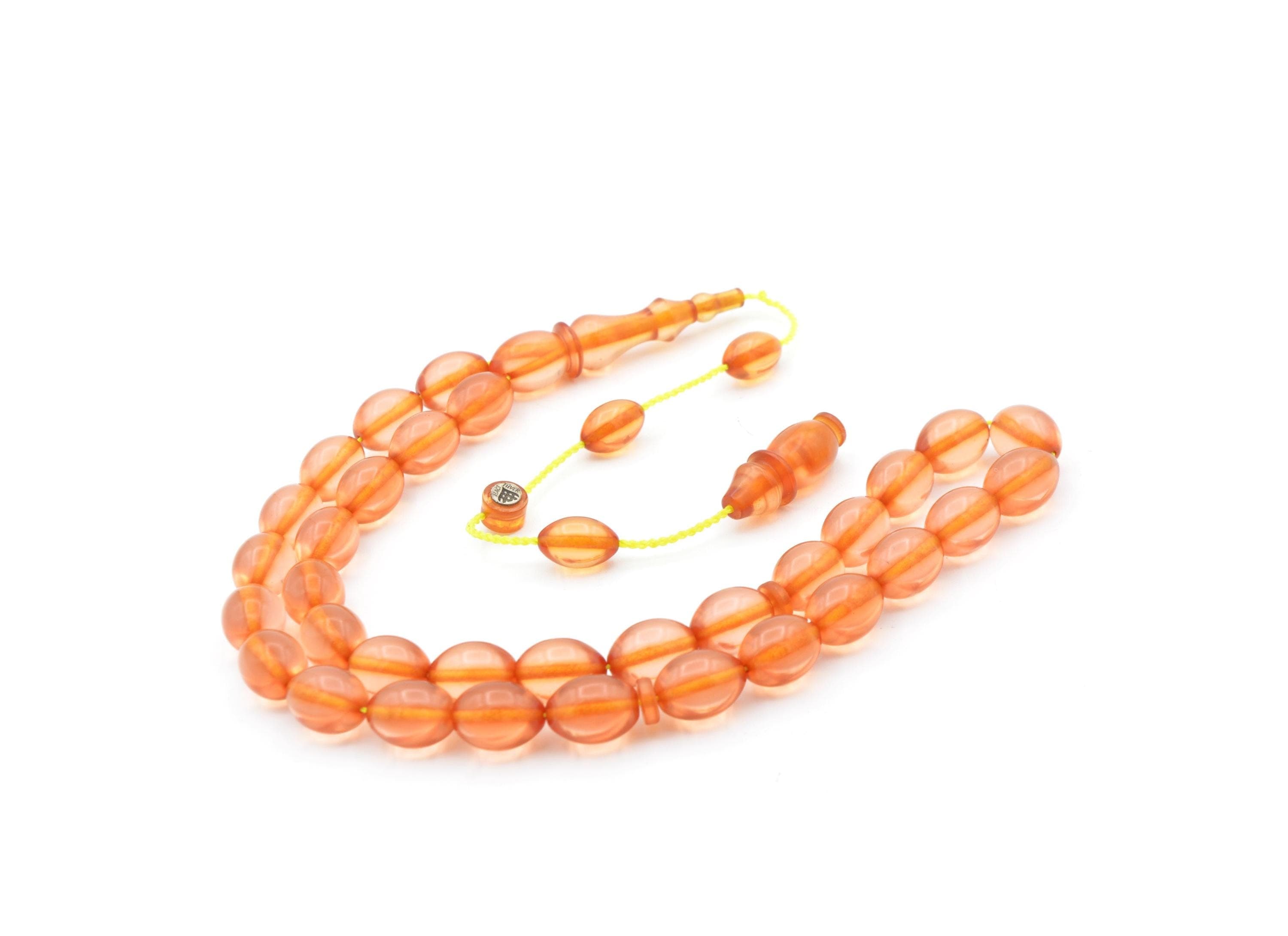 Light Pink Fire Amber Tasbih 33 Beads, Islamic, Misbaha, Rosary, Tasbeeh, Muslim, Tasbih, Sibha, Faturan Tasbih,Muslim Gift, Prayer Beads