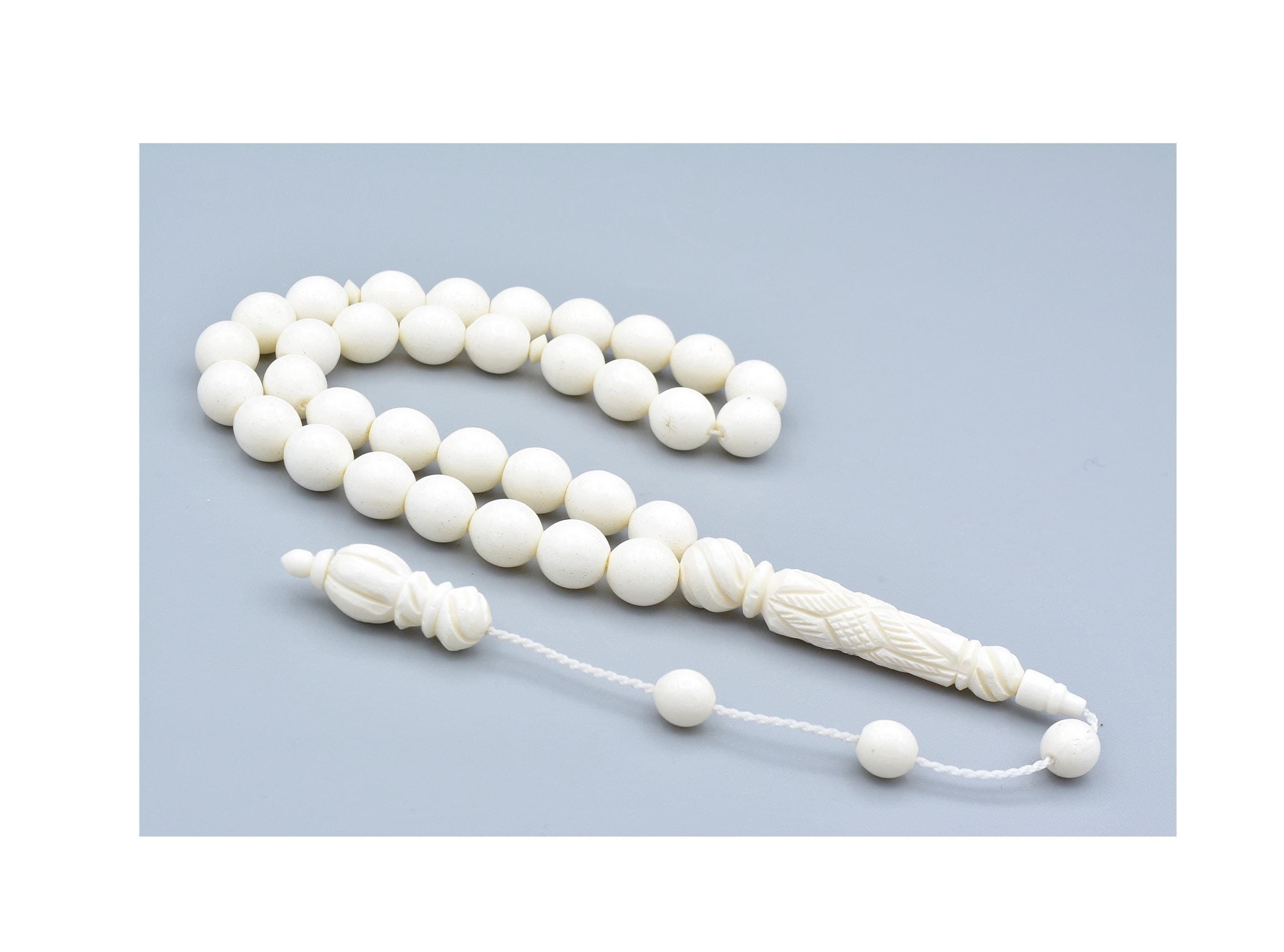 Natural Camel Bone 33 Beads Islamic Prayer Beads, Tasbih, Misbaha, Tasbeeh, Rosary, Camel Tasbih, Muslim, Gift,Tesbih, Camel Bone, 10 Mm - image 3