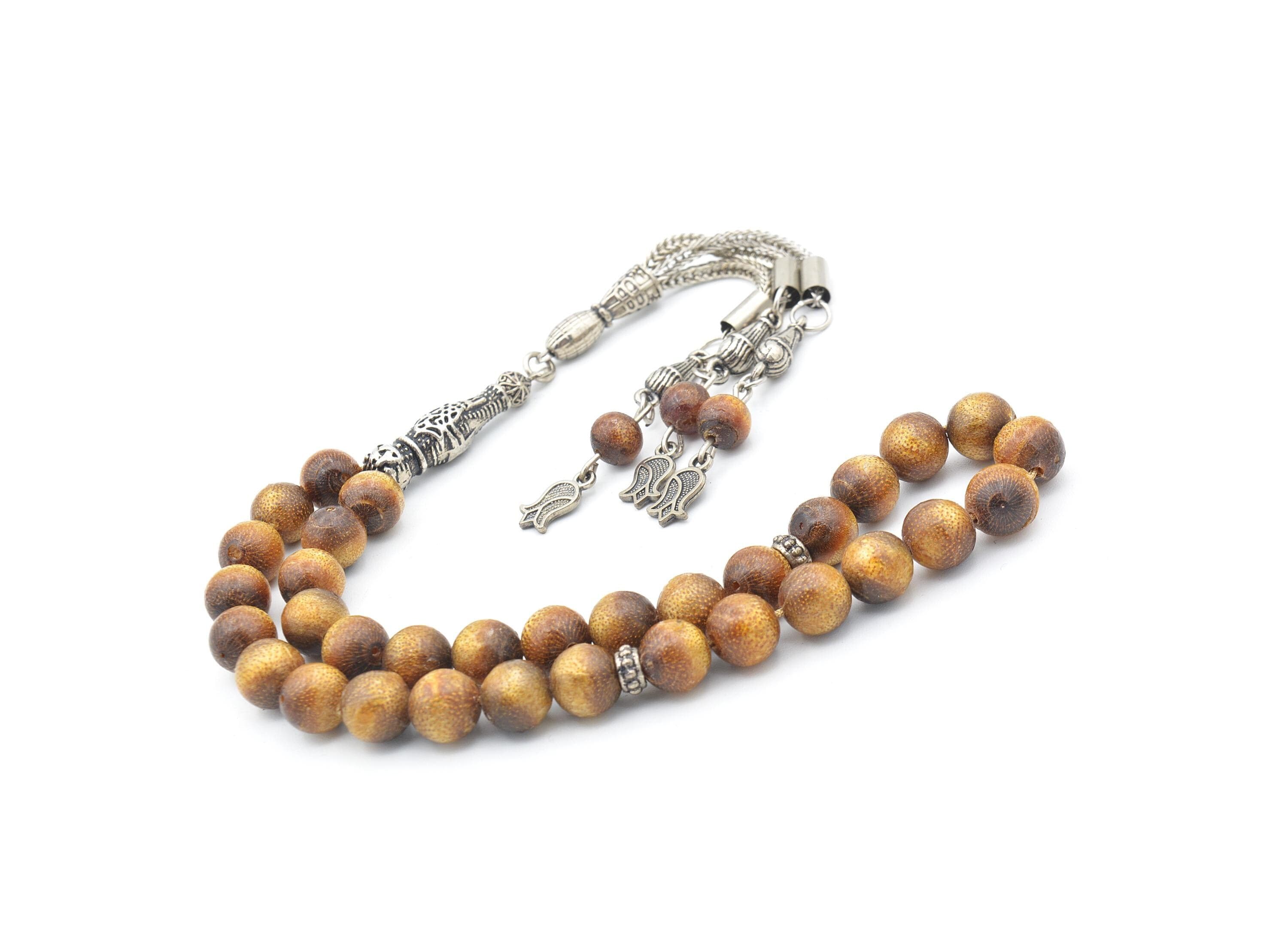 Gold Coral 33 Prayer Beads, Gold Coral 33 Beads Tasbih, Gold Coral Prayer Beads, Gold Coral Tasbeeh, Gold Coral Rosary, Gold Coral, Mercan