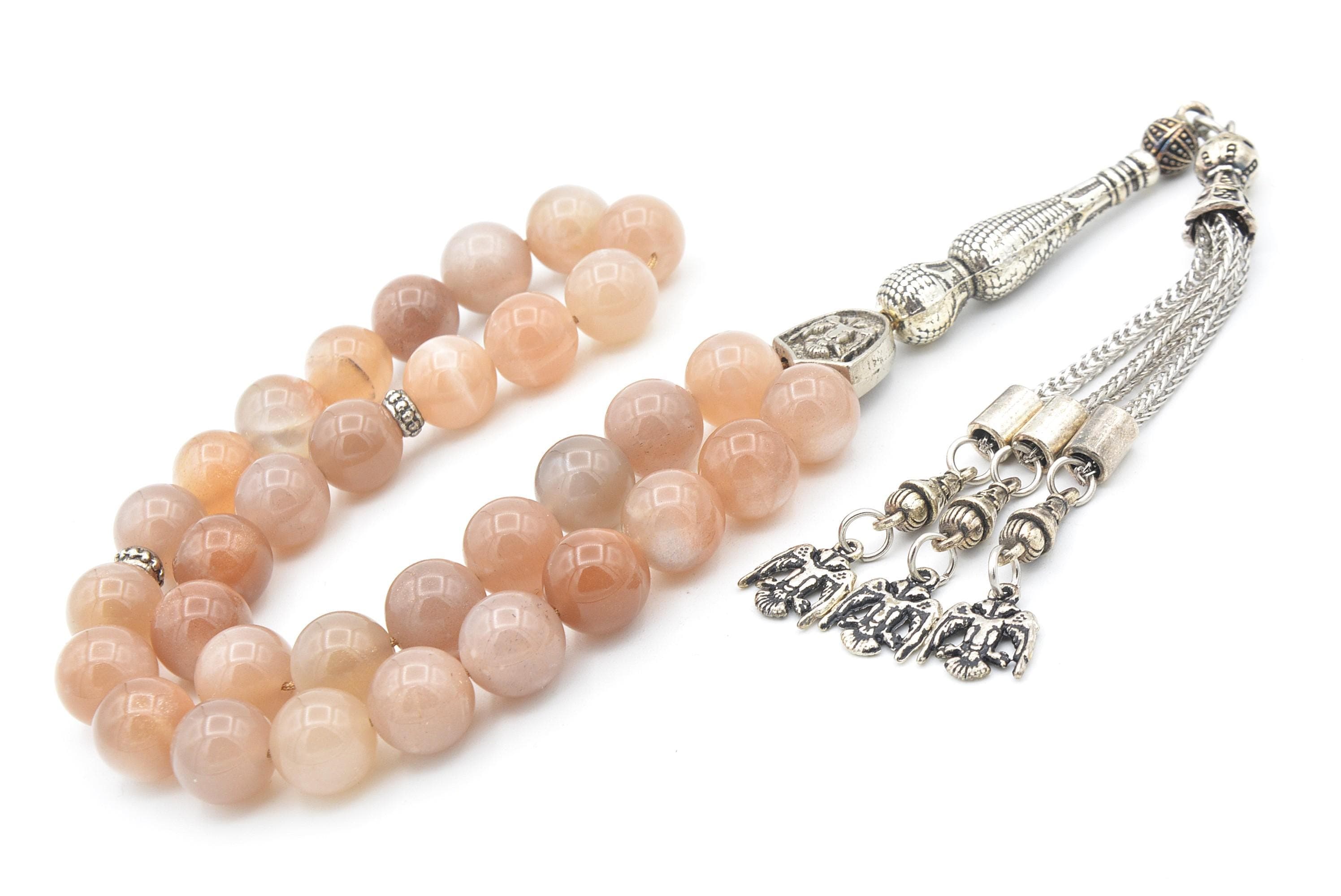 Sun Stone 33 Prayer Beads, Sun Stone 33 Beads Tasbih, Sun Stone Islamic Misbaha, 10 mm Sun Stone Prayer Beads, Sun Stone Tasbeeh, Sun Stone - image 4