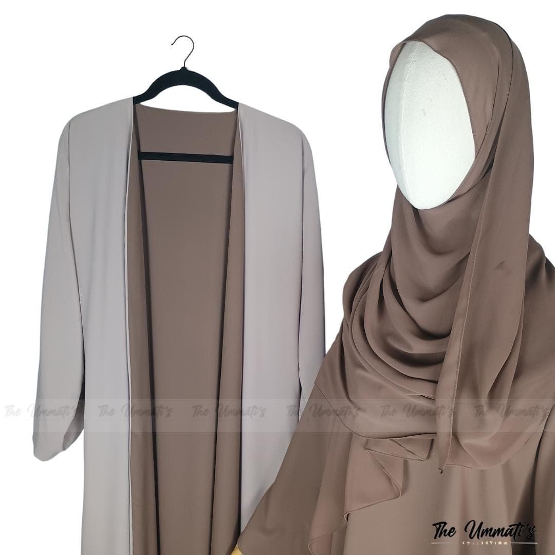 Abaya Hareerah luxury set - (Sandy Taupe) - image 5