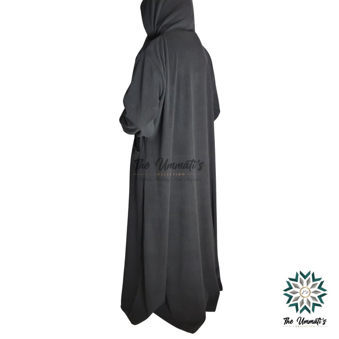 Winter/Fall Abaya- (Dark Gray) - image 3