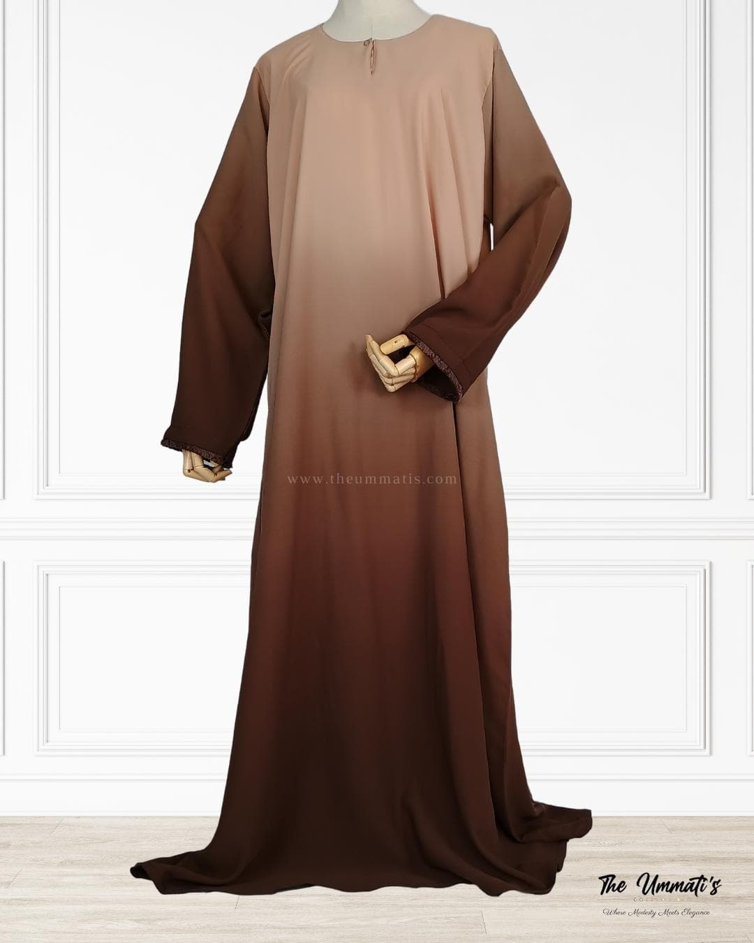 Ombre Abaya - (Cocoa Mist) - image 3