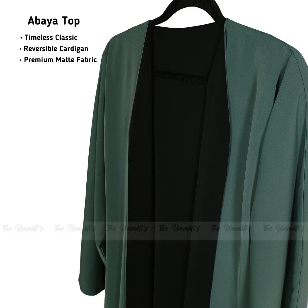 Abaya Hareerah luxury set - (Twilight Sage) - image 5