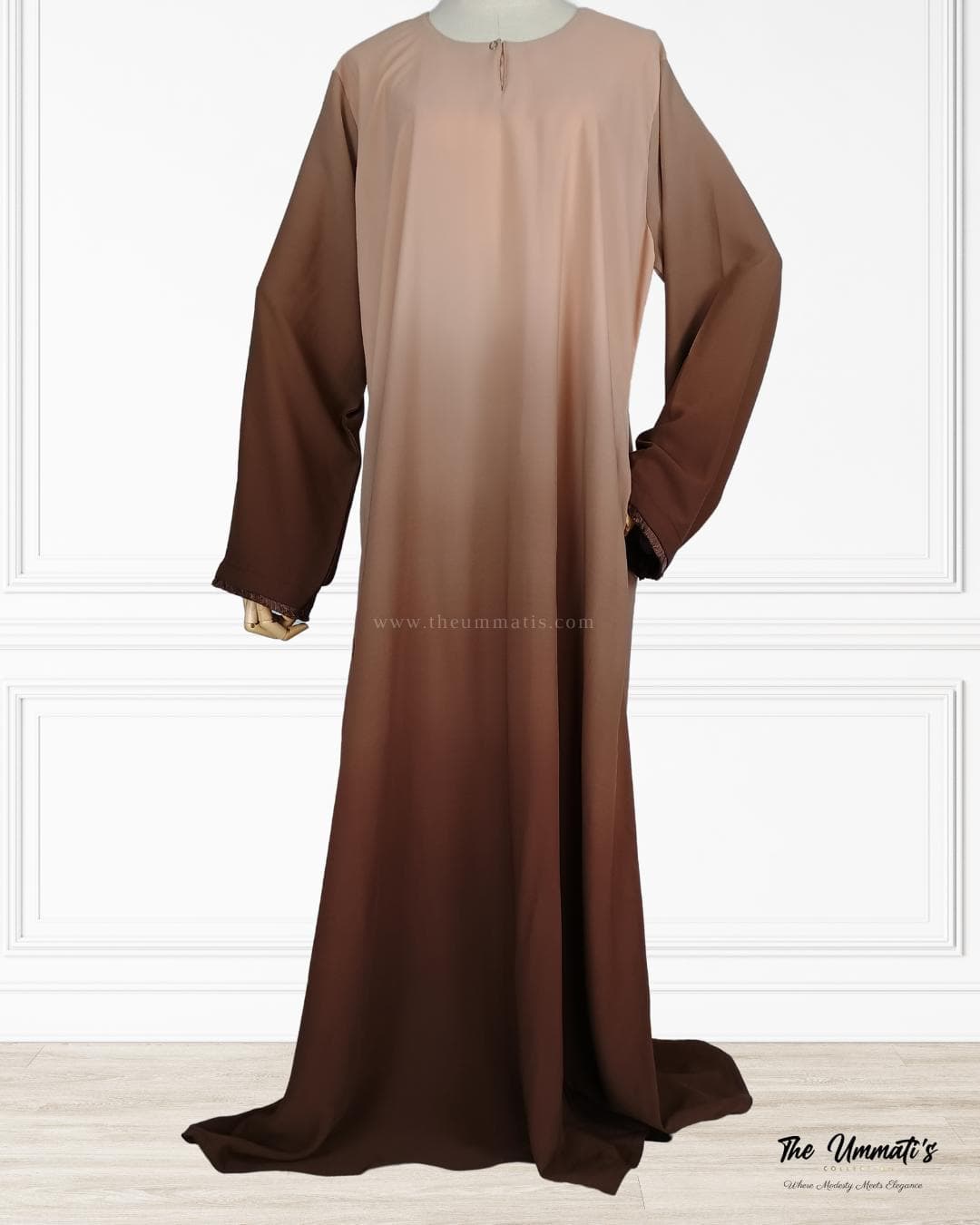 Ombre Abaya - (Cocoa Mist) - image 5