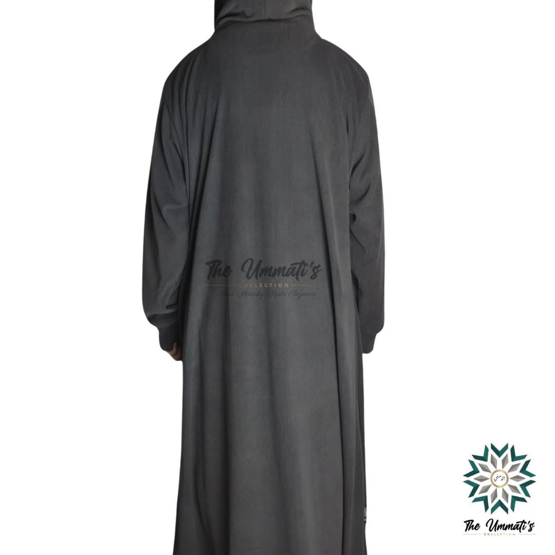 Winter/Fall Abaya- (Dark Gray) - image 5