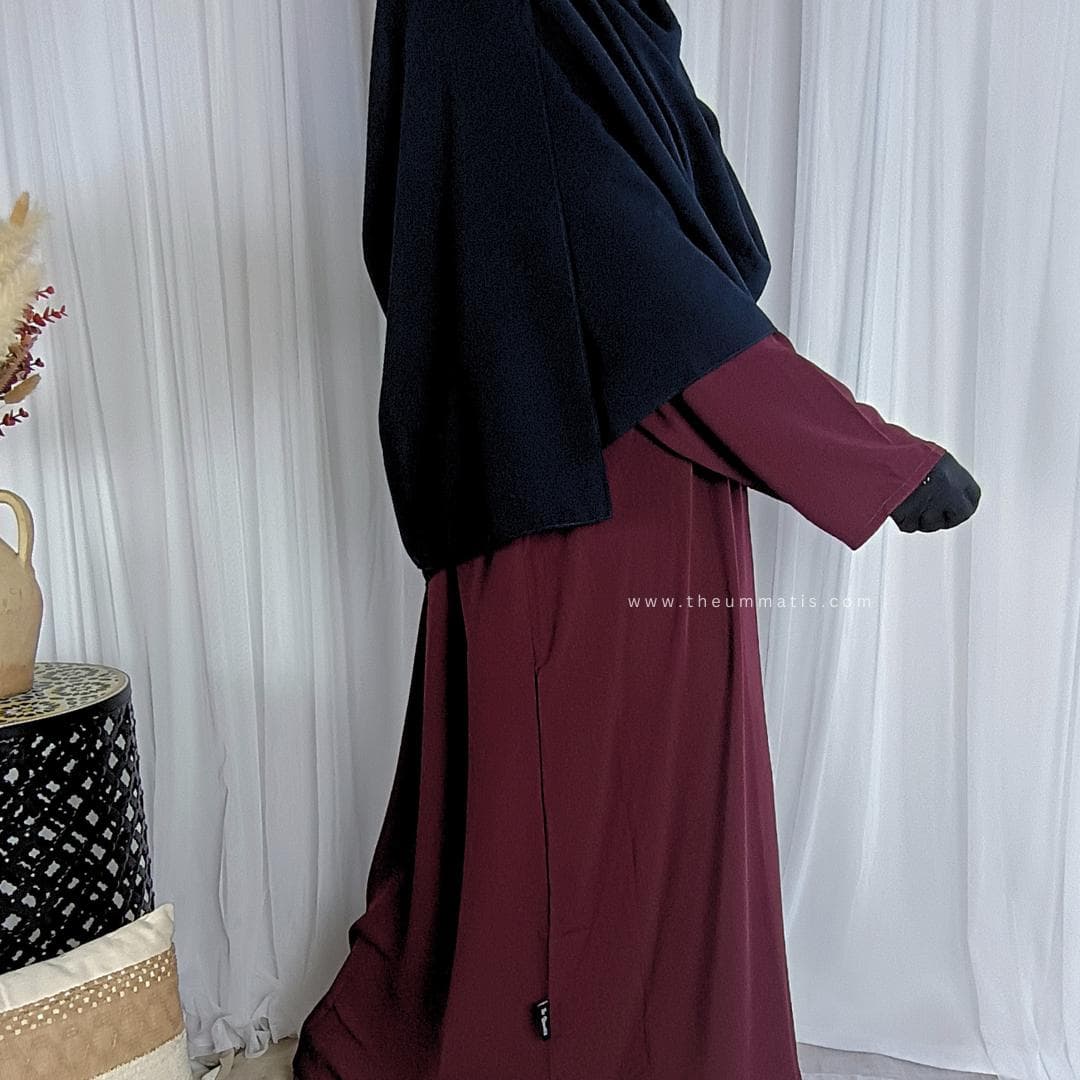 Abaya Aaliyah - (Deep Plum) - image 4