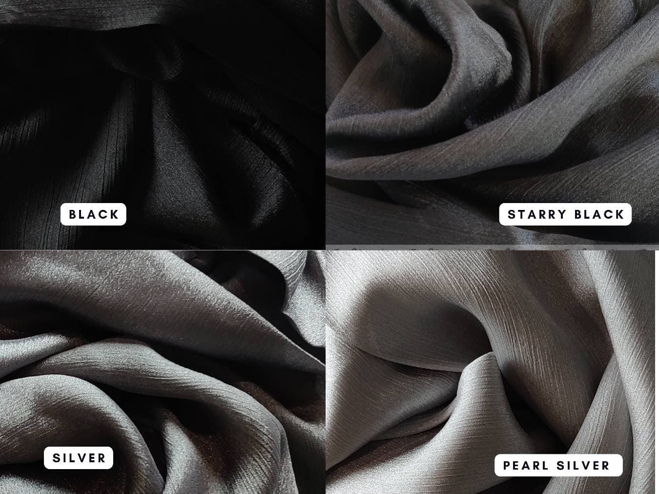 Premium crinkle Silk Hijab / Textured Silk Hijab /Formal Hijab/ Shiny Silk Hijab - image 3