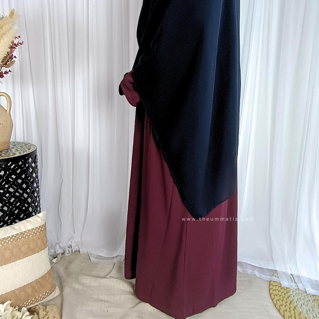 Abaya Aaliyah - (Deep Plum) - image 3