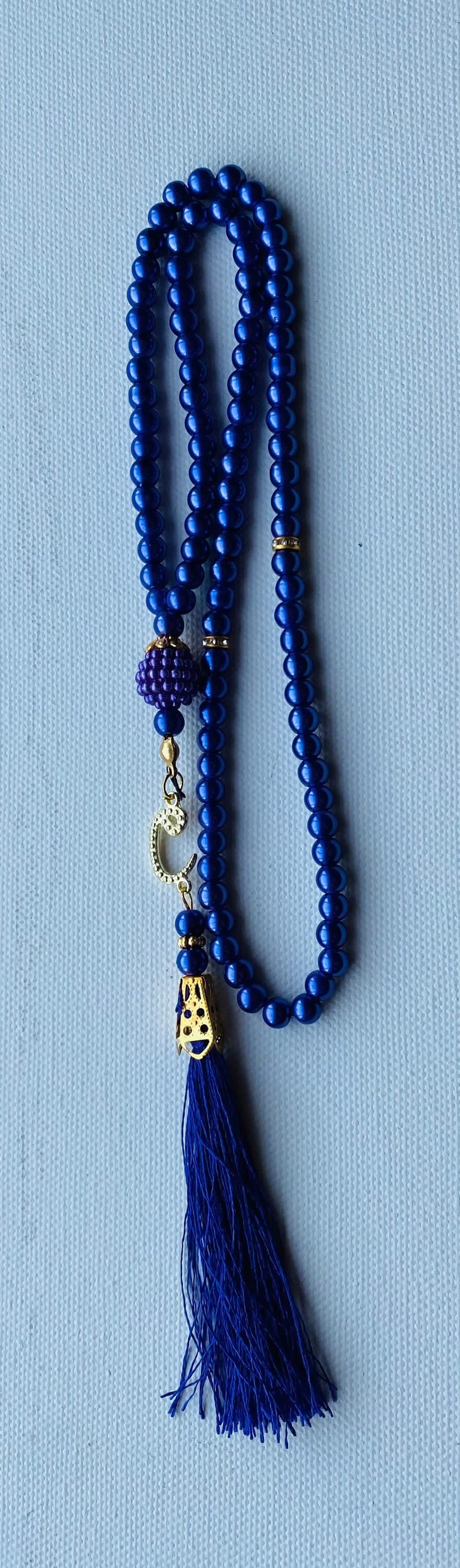 Tasbeeh Box,Pearl 99 Tasbeehs Bead Tasbeeh islamic prayer.Gold Swarovski stone between 33 beads.this wonderful Pearl 99 Tasbeehs pray - image 5