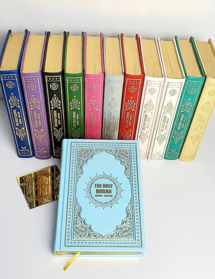 English Arabic Quran: Faux Leather, Medina Script + Tasbih Gift - image 5