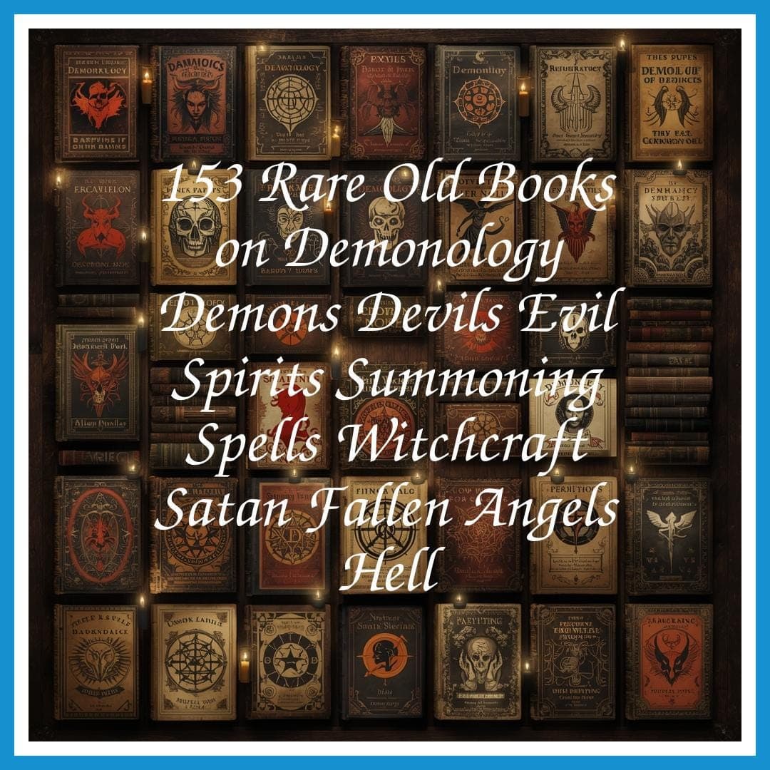 153 Rare Old Books on Demonology Demons Devils Evil Spirits Summoning Spells Witchcraft Satan Fallen Angels Hell - Instant PDF Download