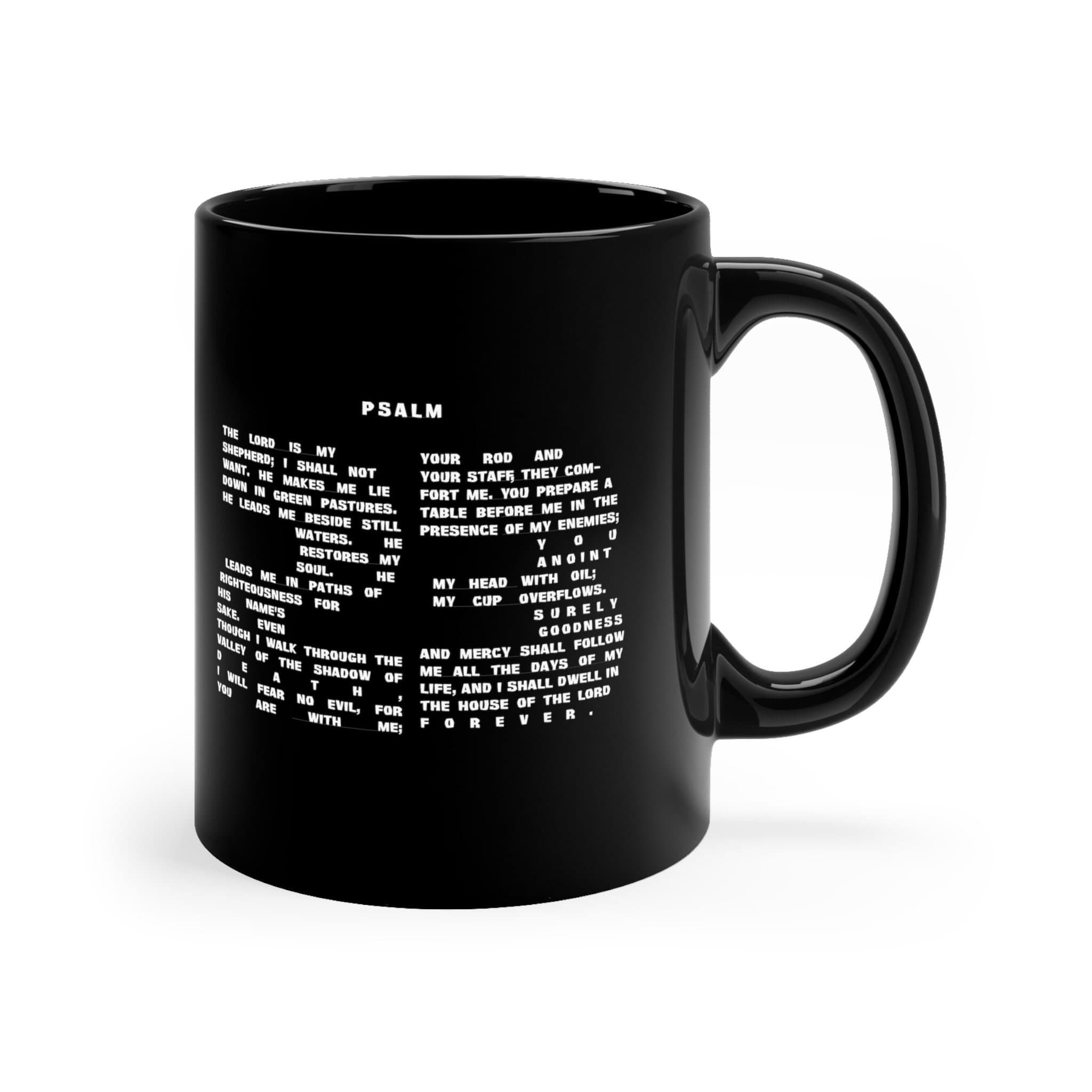 Psalm 23 Black Coffee Mug: Bible Verse Gift - image 5