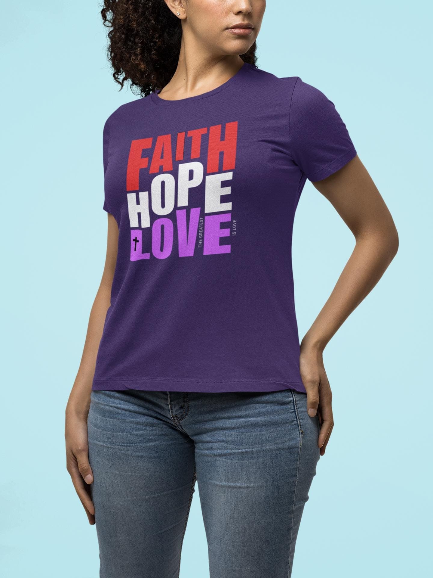 Faith Hope Love T Shirt: Christian Virtues Apparel, Bible Inspired Top - image 4