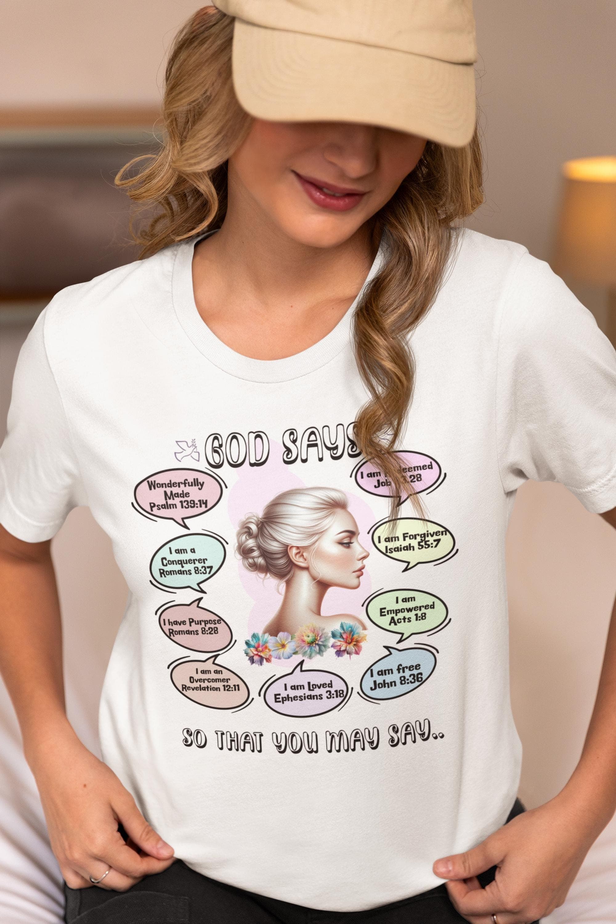 God Says T-Shirt - Biblical Affirmations Illustration Designed for Women - image 4