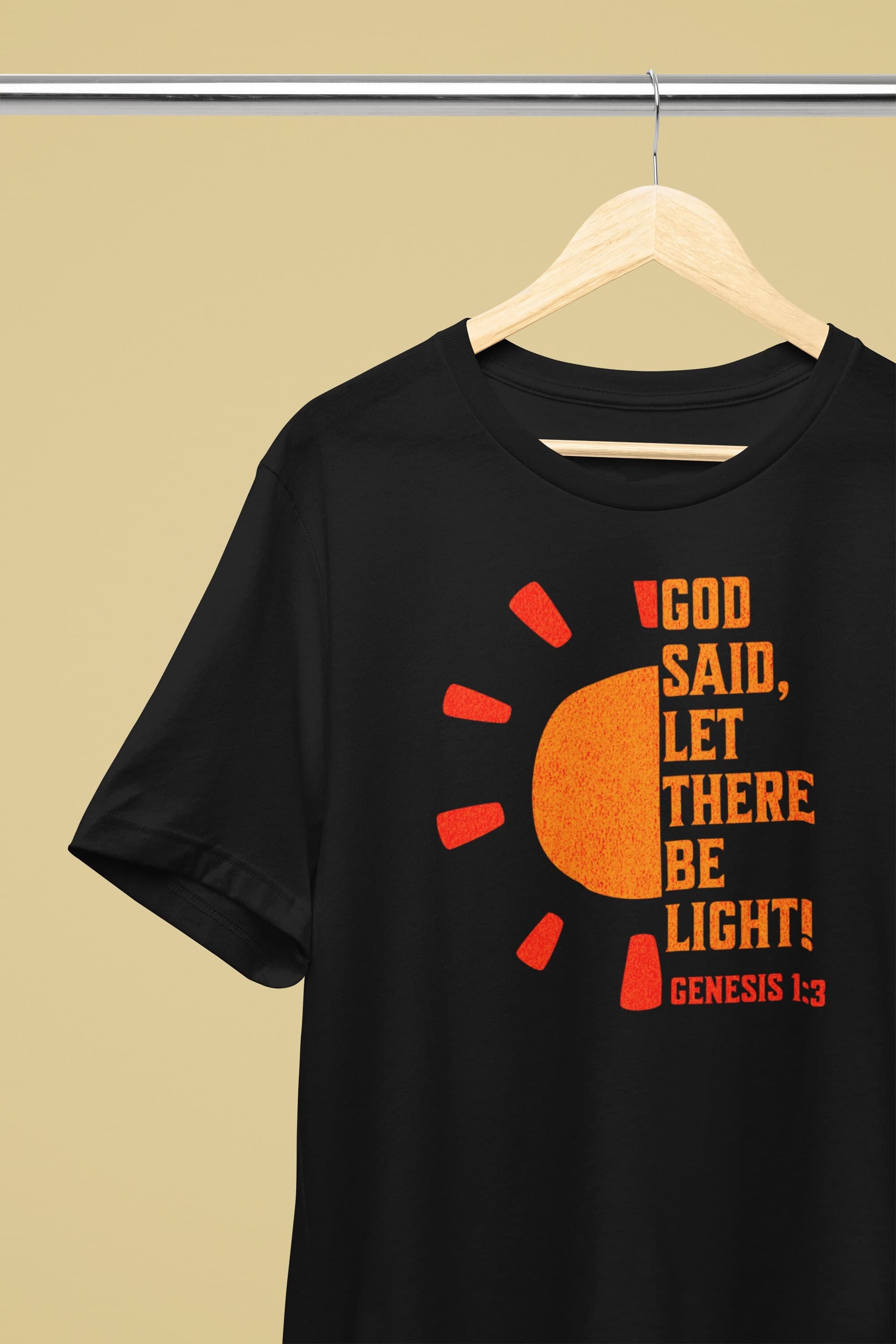 God Said, Let There Be Light Sun T-Shirt Christian Gift