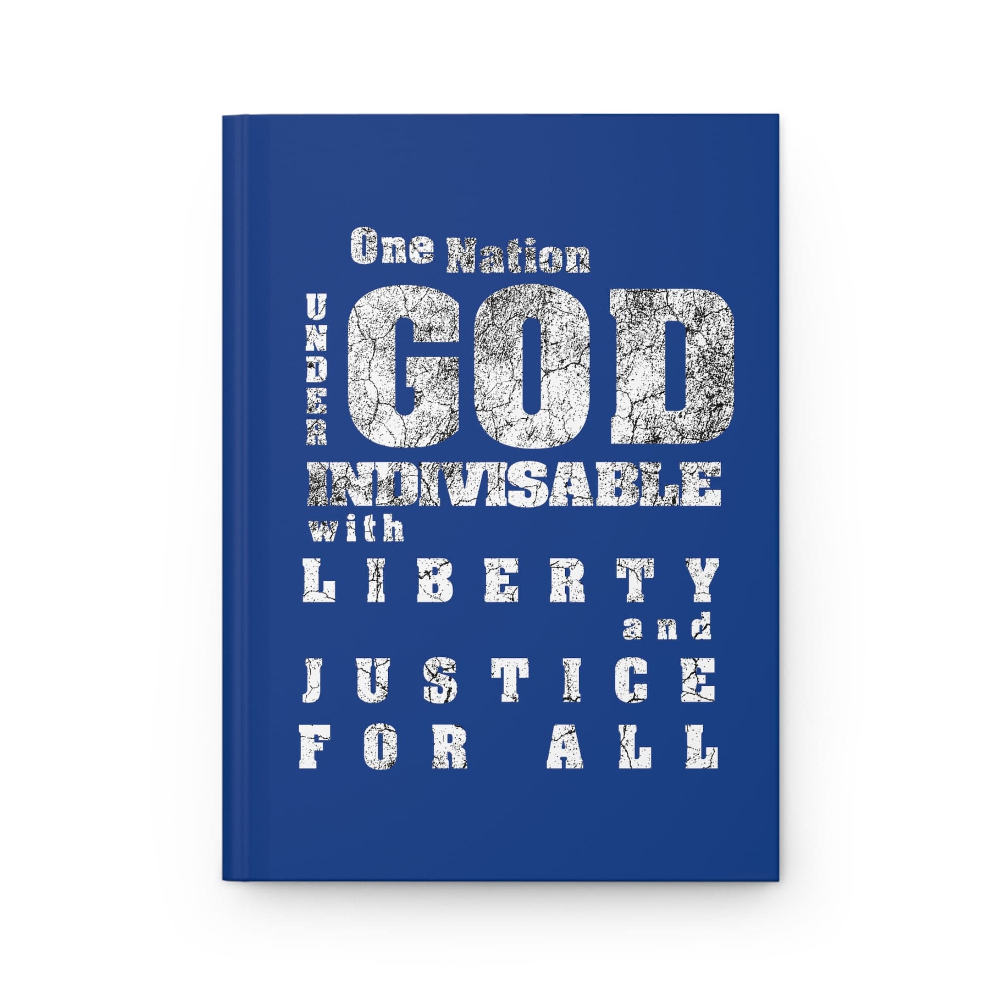 One Nation Under God Hardcover Journal Matte Blue