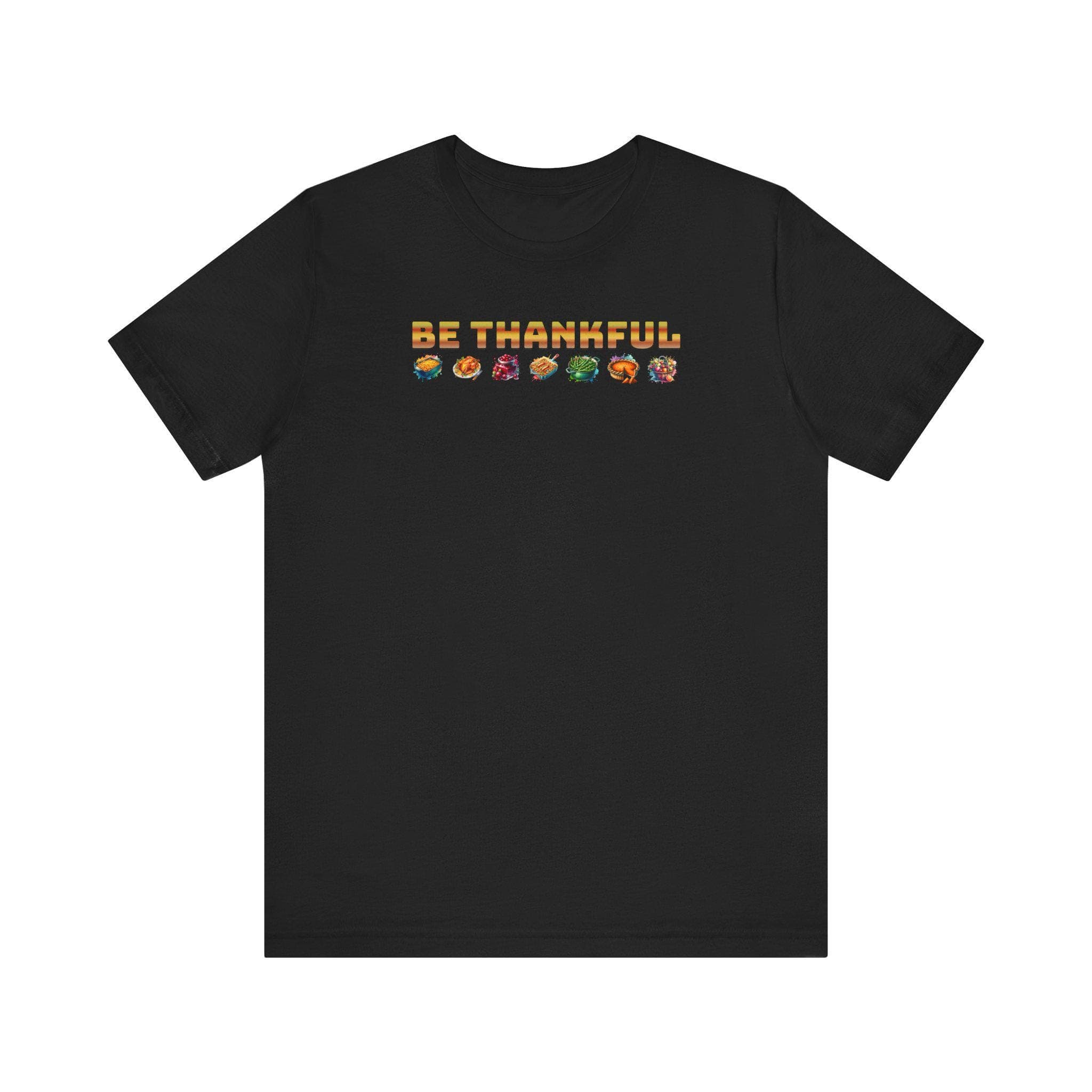 Be Thankful Thanksgiving Feast T-Shirt with Holiday Dishes - image 3