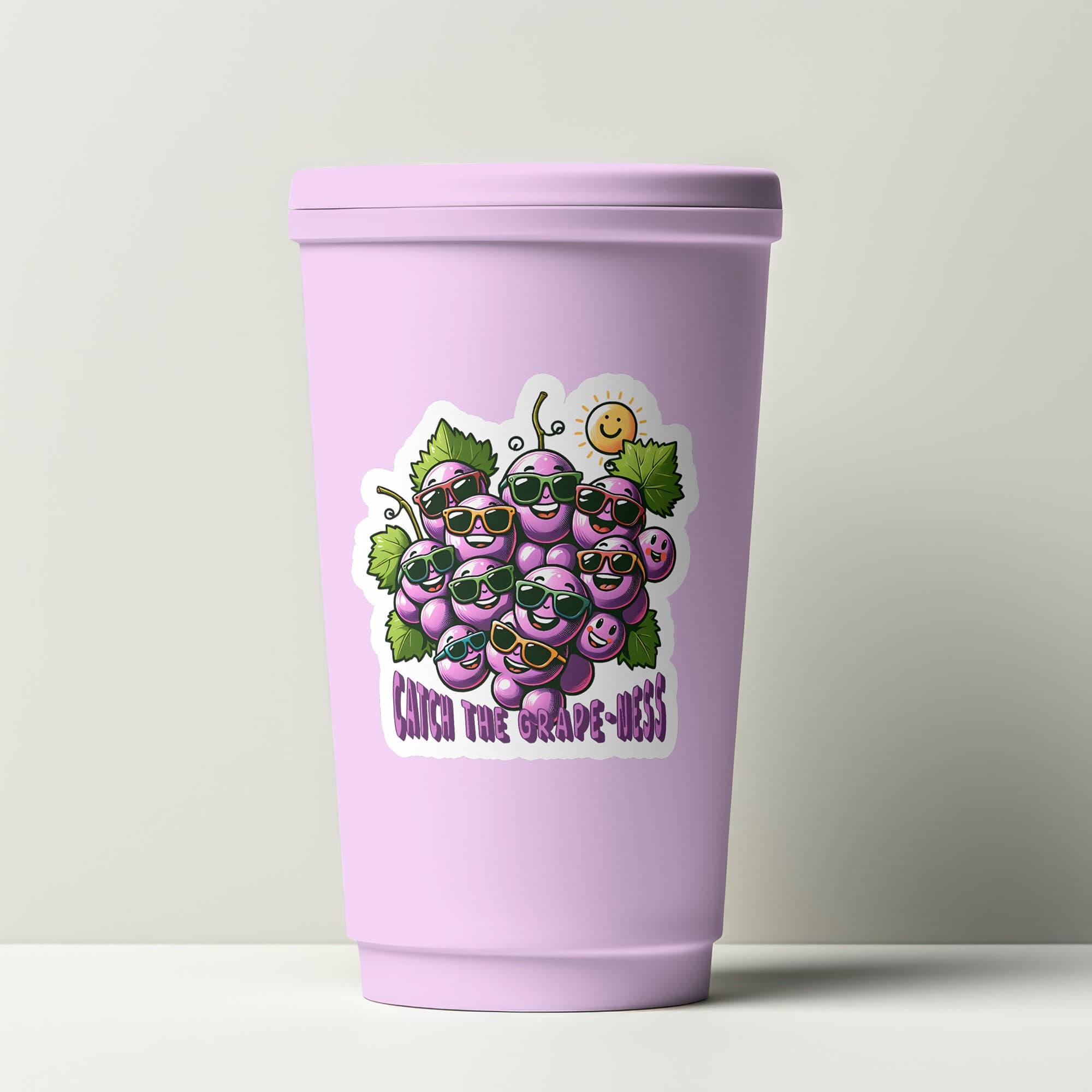 Catch the Grape-ness Sticker - Smiling Grapes with Sunglasses - image 4