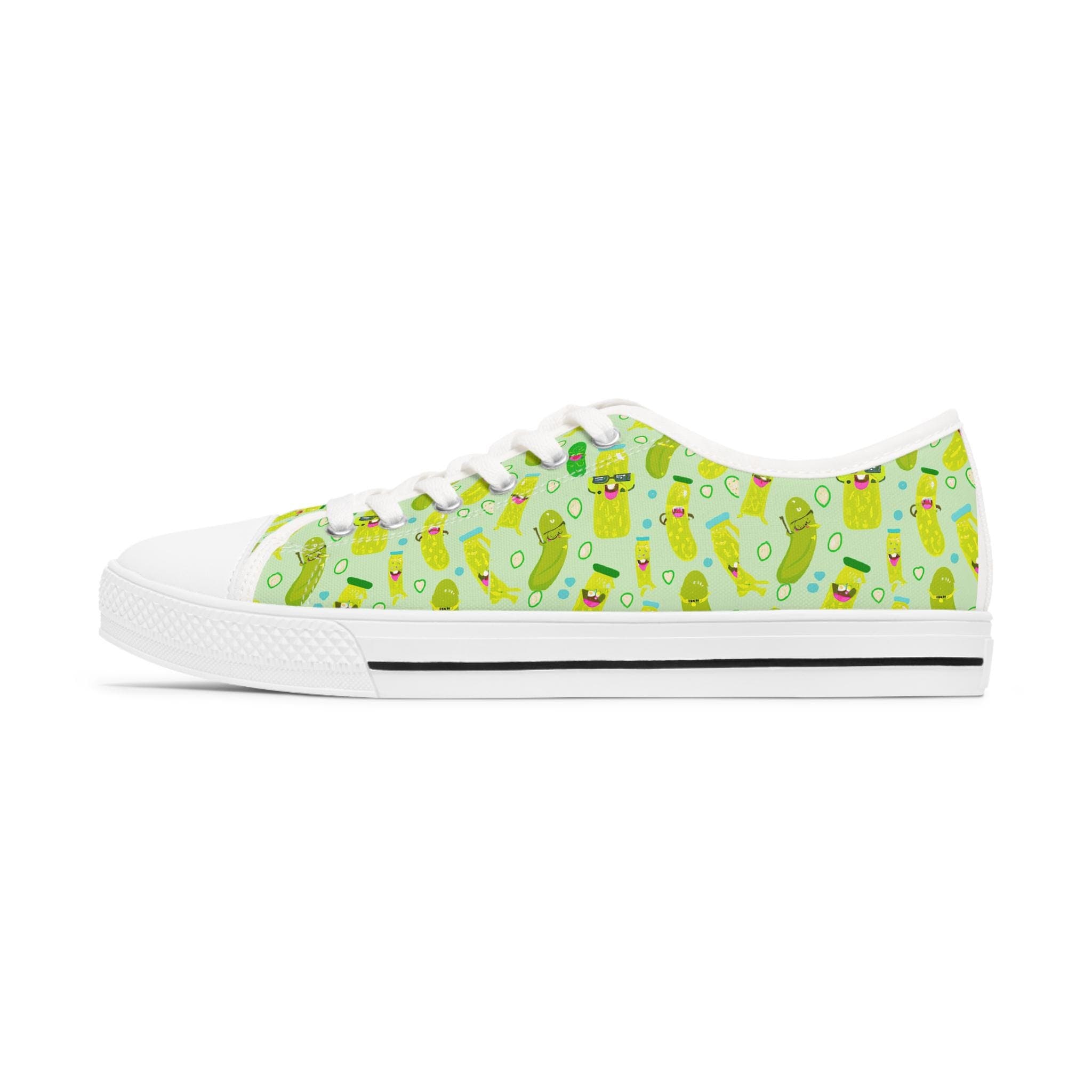 Pickle Pattern Low Top Sneakers Funny Novelty Shoes Women Gift Unique Casual Footwear - image 3