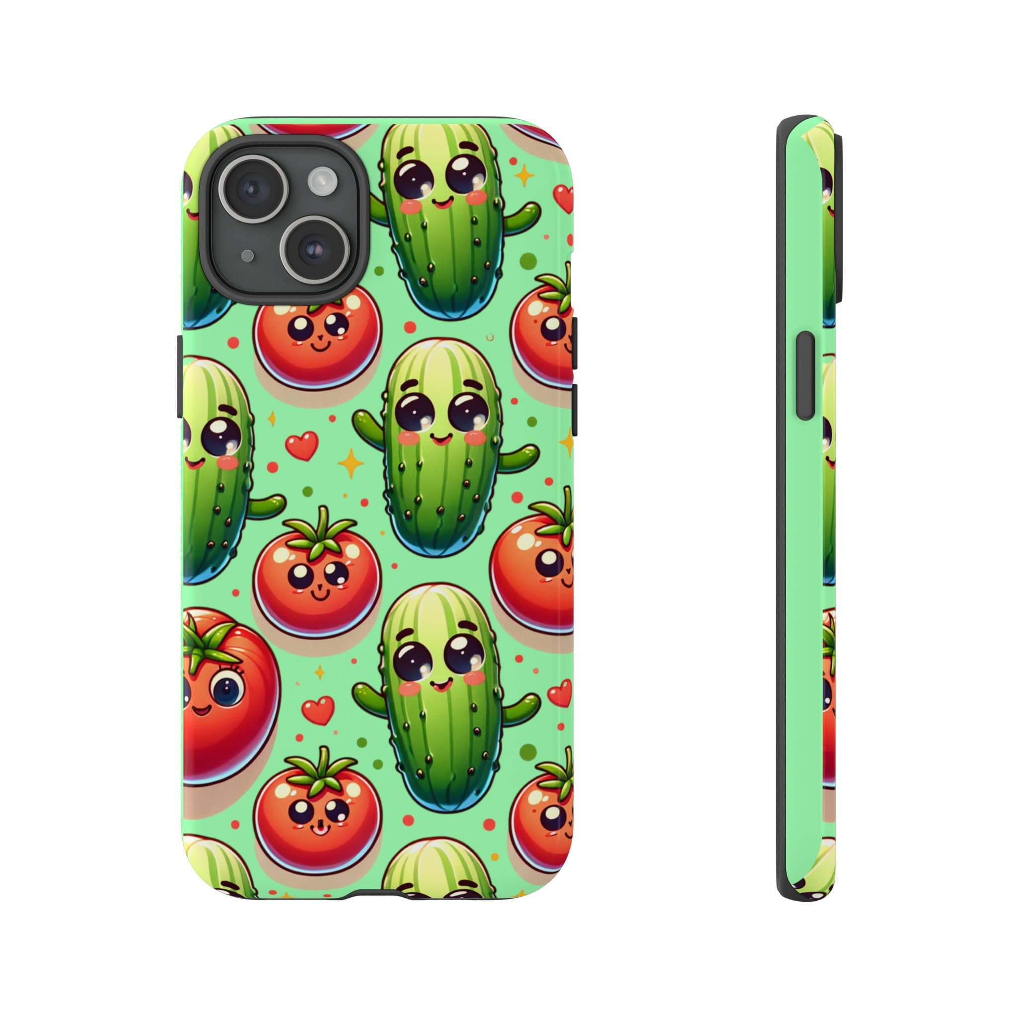 iPhone 15 Series Pickle and Tomato Design Tough Case - image 5