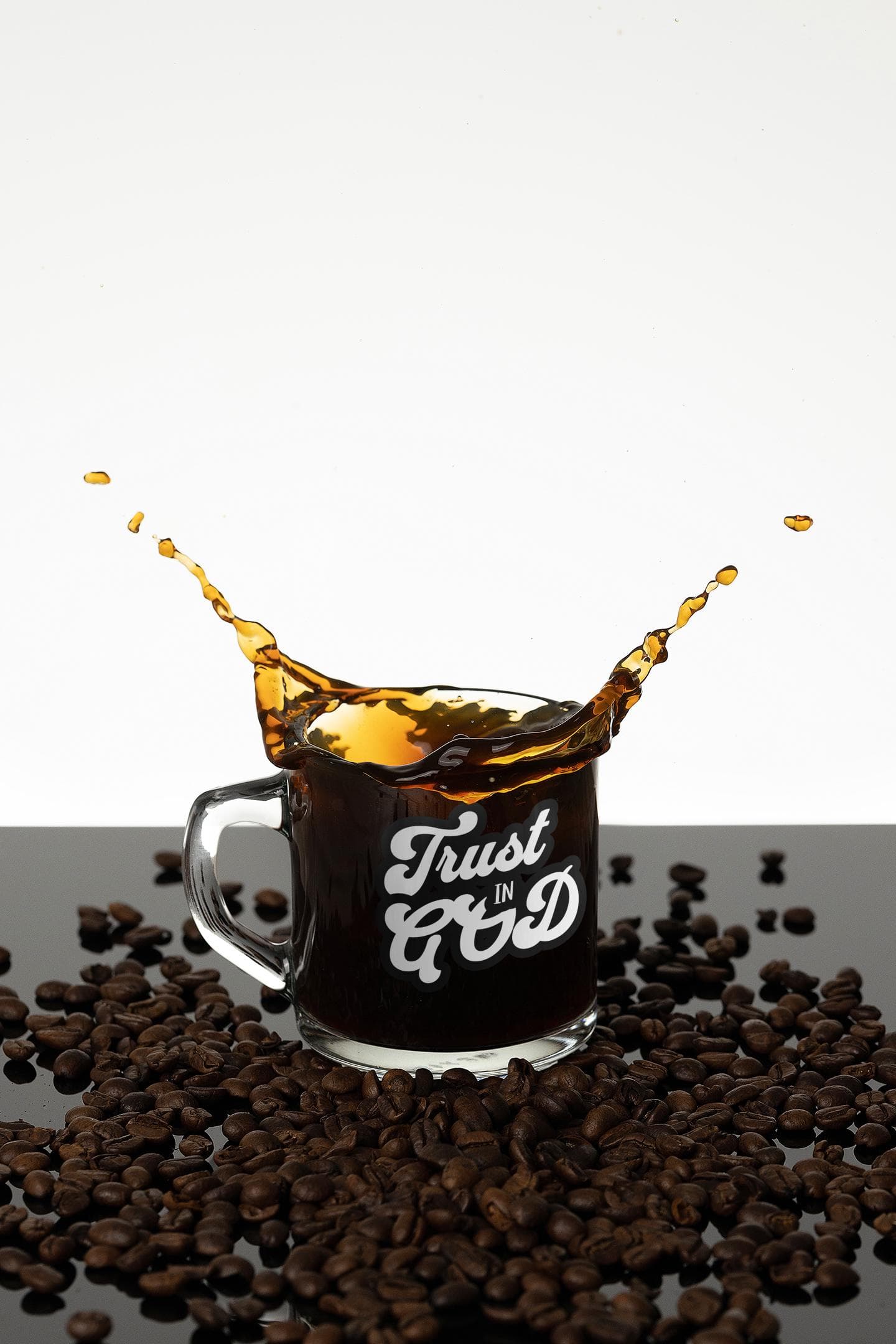 Trust in God Glass Mug, Christian Coffee Cup, Clear Mug 10oz, Faith Gift, Religious Drinkware, Inspirational Mug - image 3