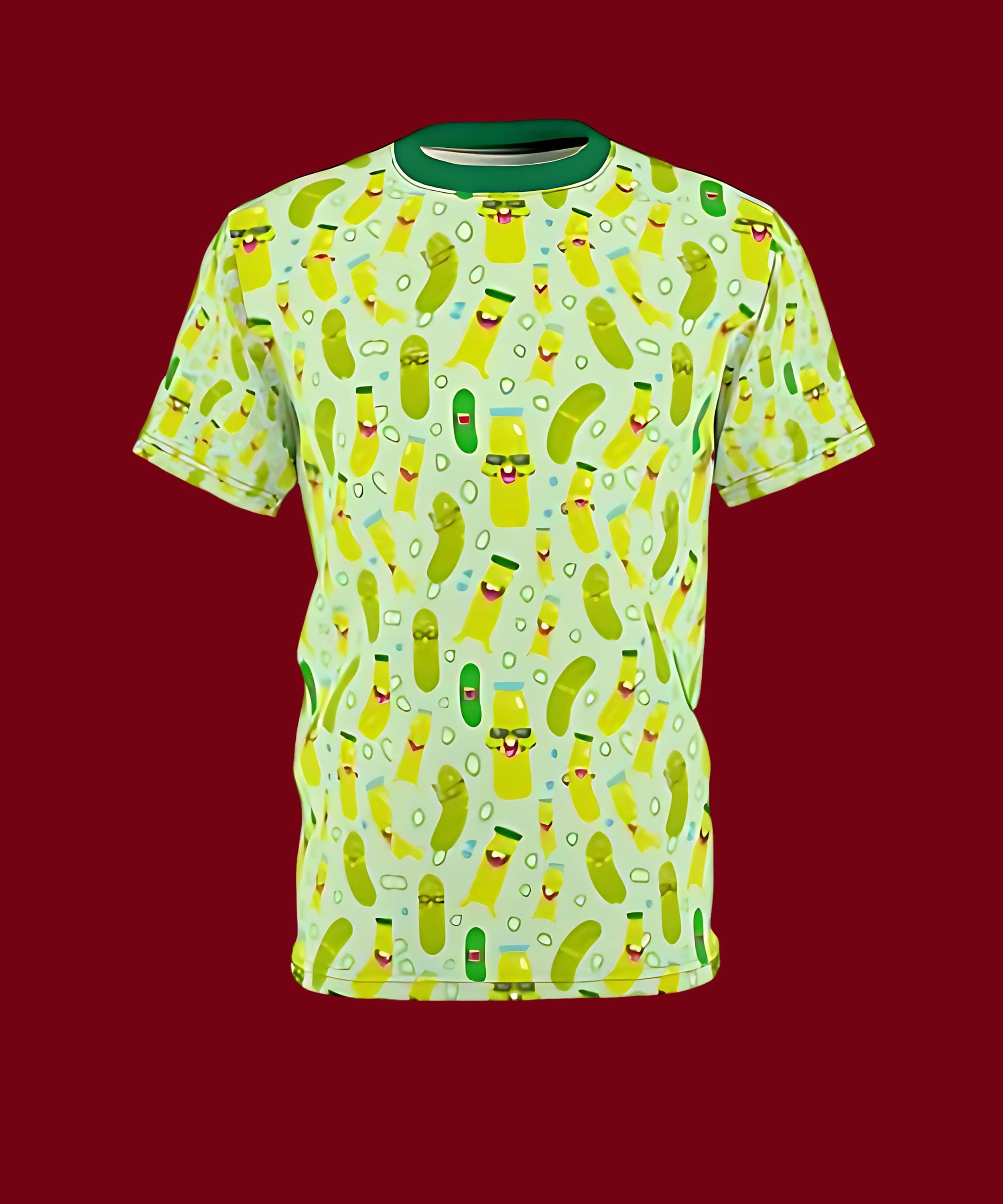 Groovy Pickles All Over Print T-Shirt: Funky Whimsical Tee - image 5