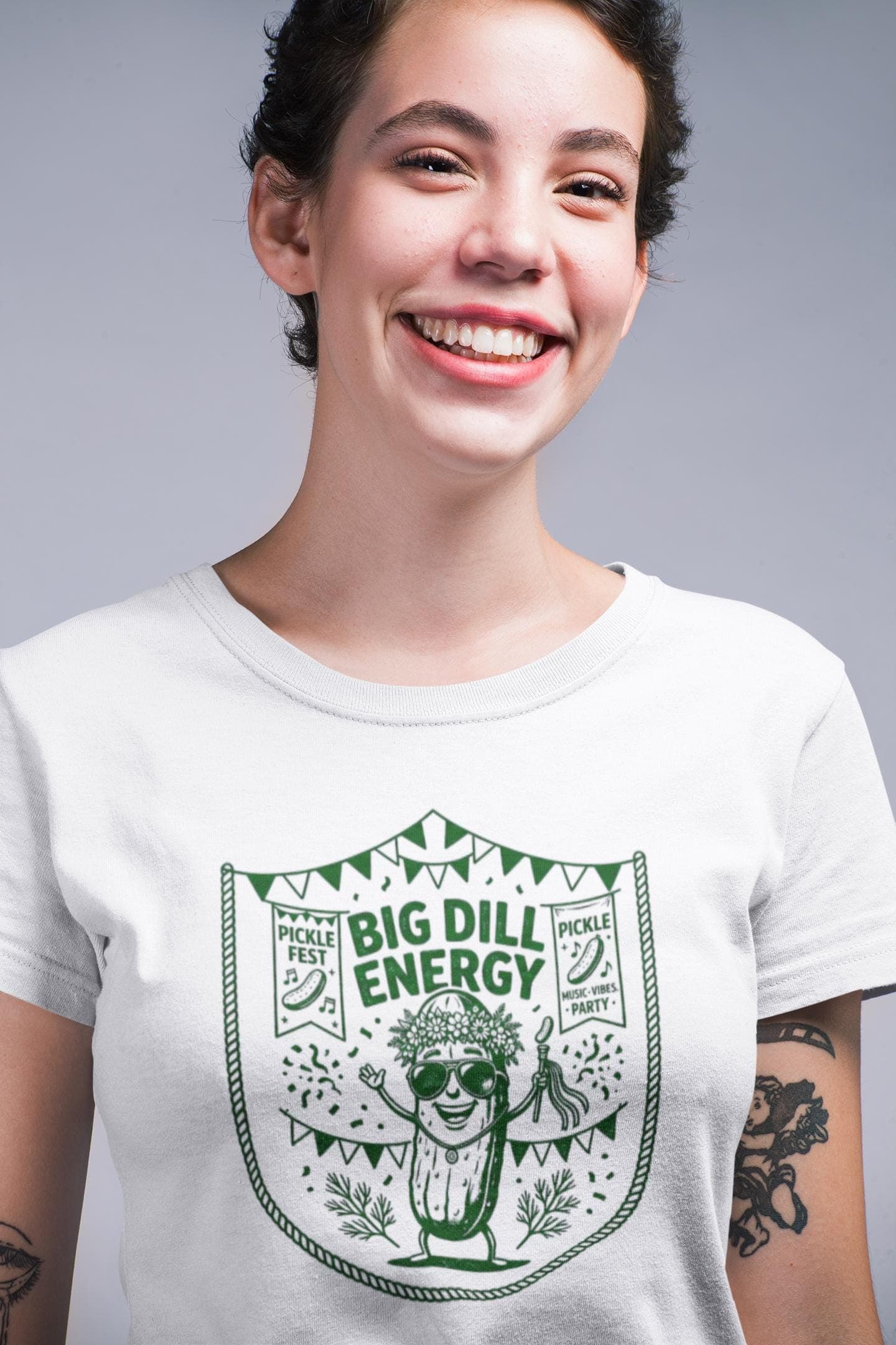 Big Dill Energy Pickle Fest T-Shirt, Funny Food Festival Graphic Tee - image 4