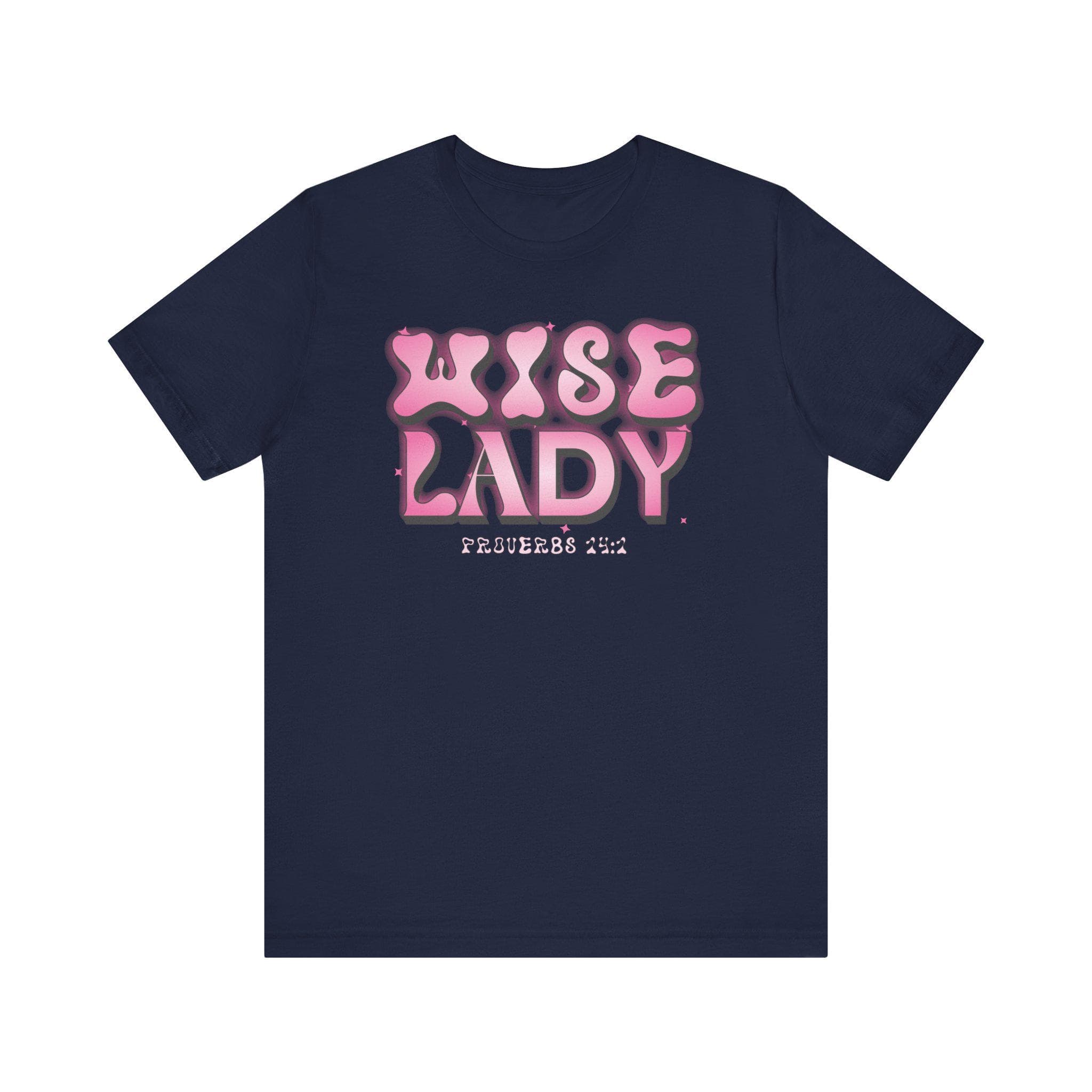 Wise Lady Proverbs 14:1 Shirt Christian Women's Tee Retro Groovy Faith Shirt for Her - image 4