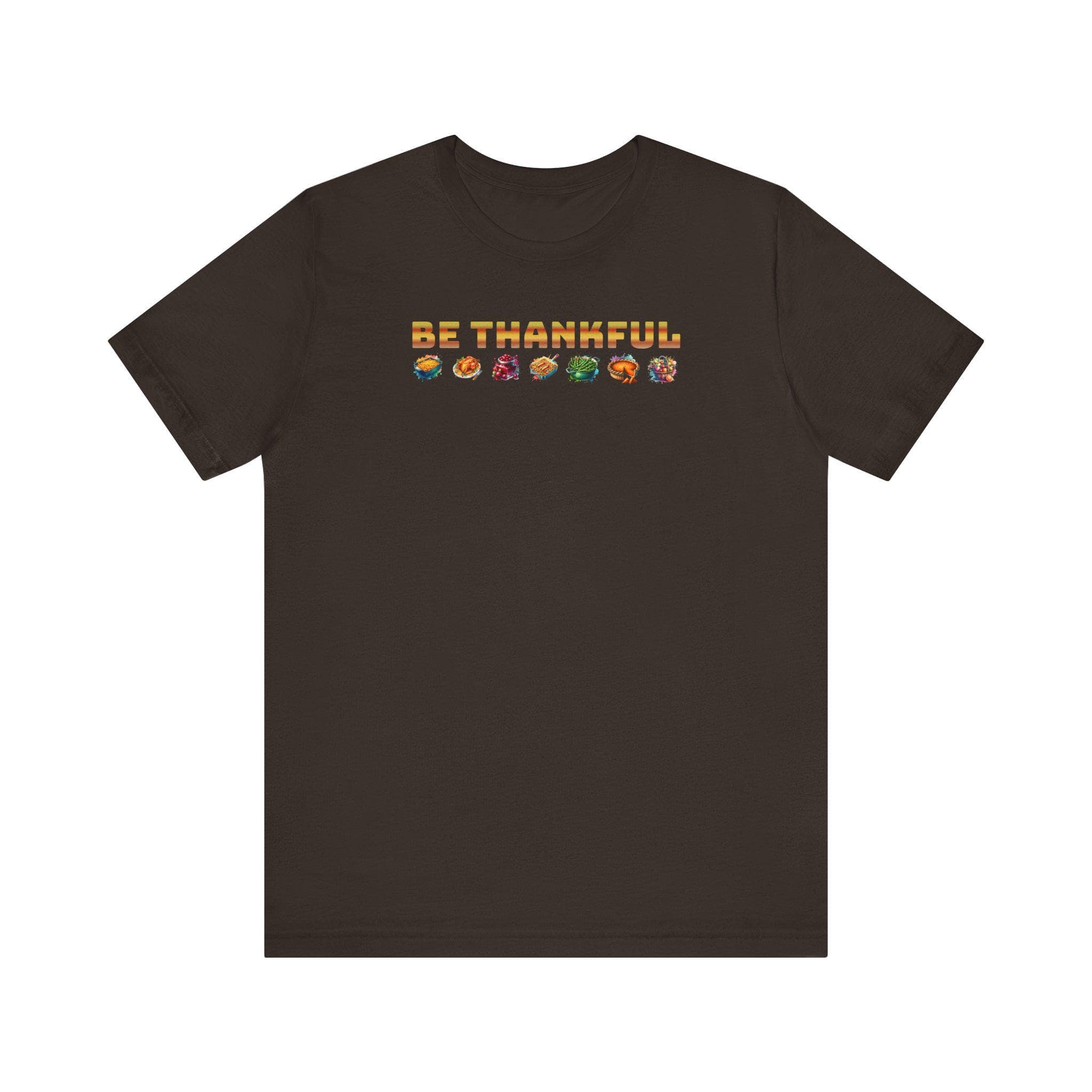 Be Thankful Thanksgiving Feast T-Shirt with Holiday Dishes - image 4