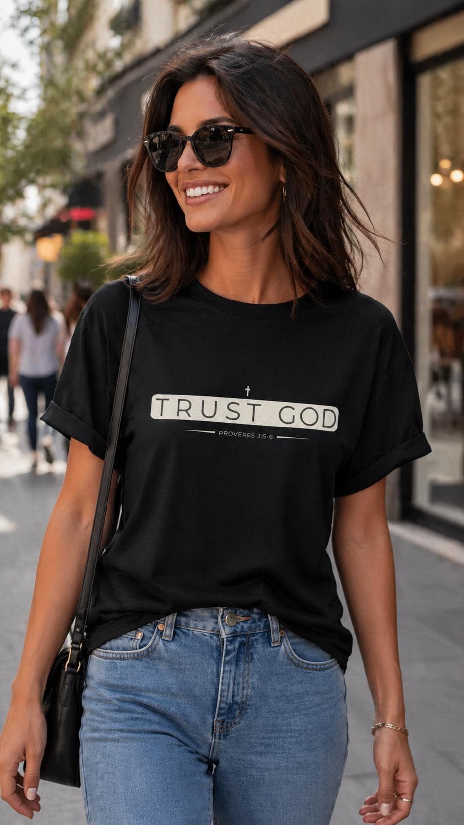 Trust God Shirt Proverbs 3 5 6 Minimalist Christian Tee Faith Based Gift Scripture Shirt - image 5