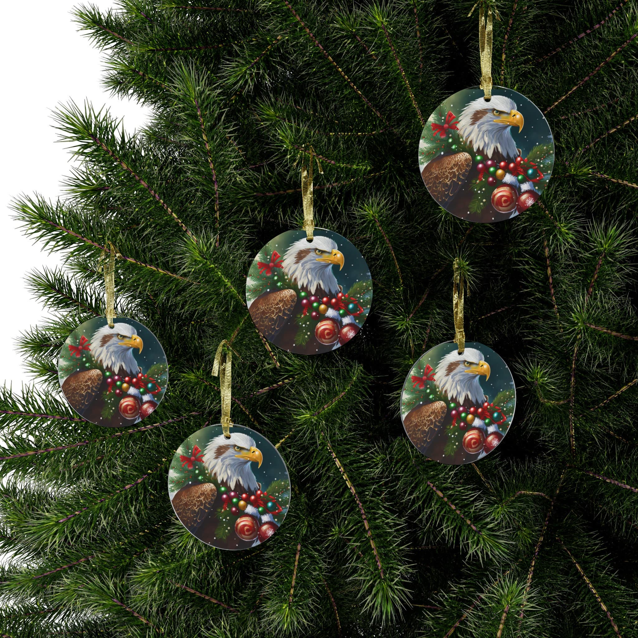 Patriotic Eagle Acrylic Ornaments, Christmas Tree Decor, Holiday Gift, USA Flag Design, Patriotic Decor, Independence Day Ornaments. - image 5